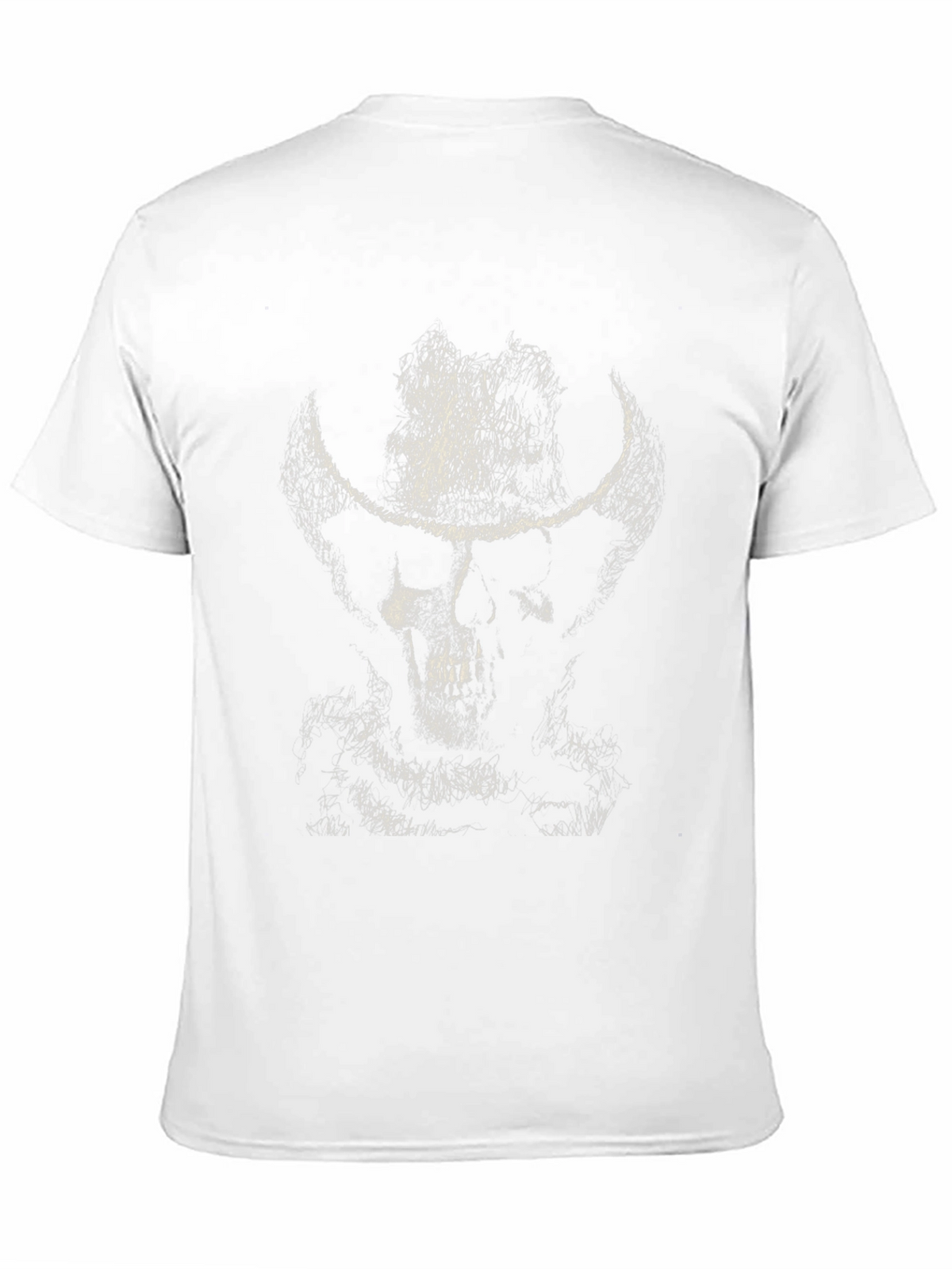 Cowboy Skull Graphic T-Shirt - Mens Black Tee