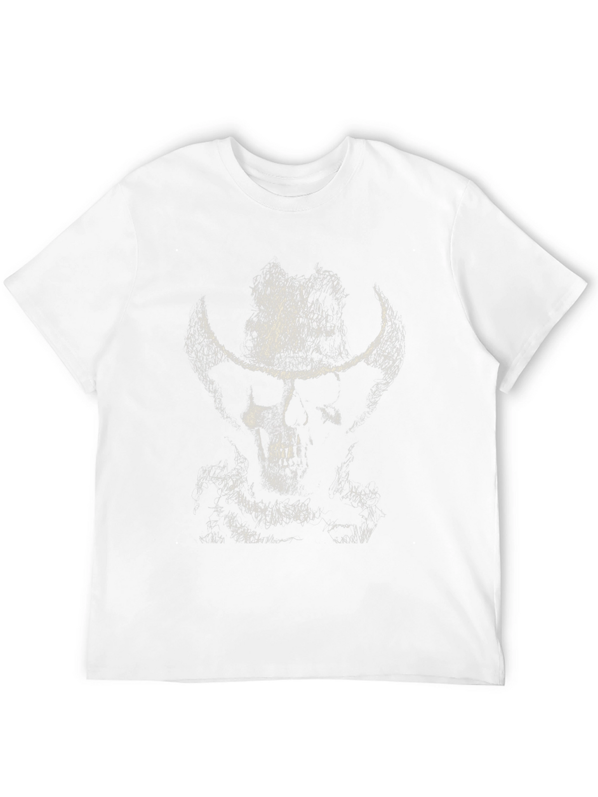Cowboy Skull Graphic T-Shirt - Mens Black Tee
