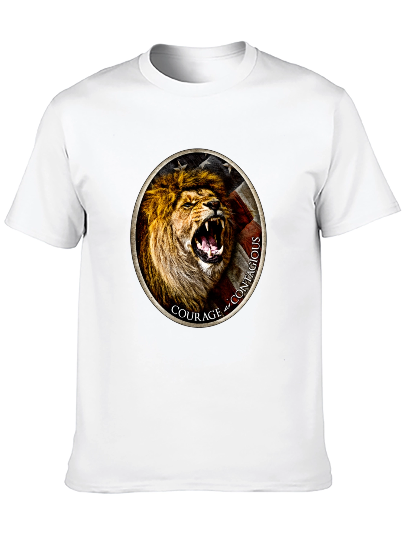 Courage Lion Graphic Tee - Black T-Shirt