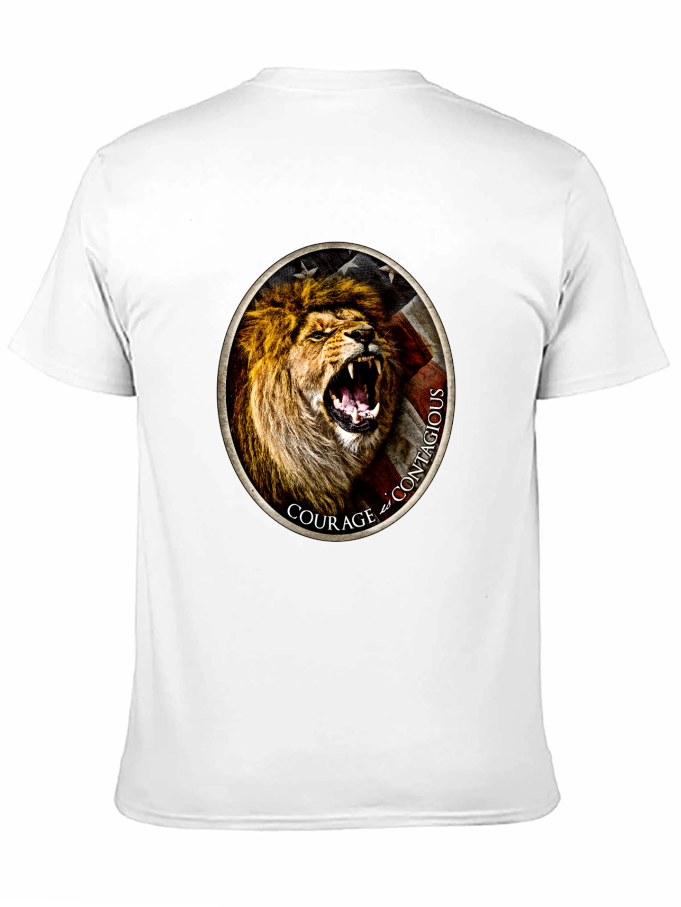 Courage Lion Graphic Tee - Black T-Shirt