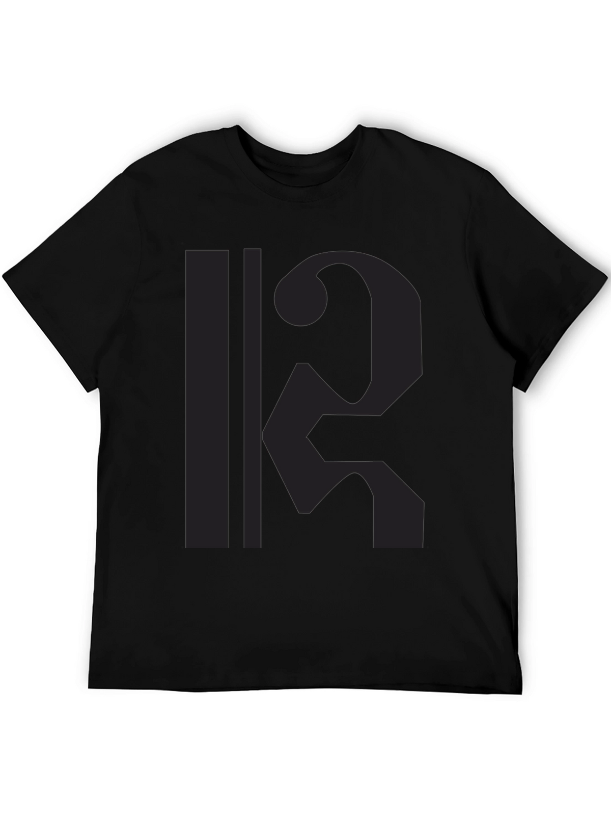 Modern Black Graphic Tee - Abstract Design Shirt