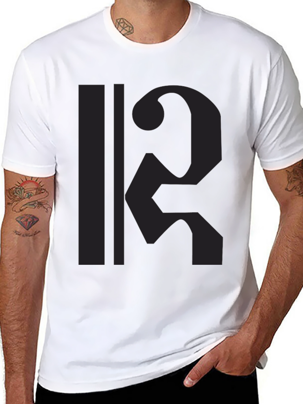 Modern Black Graphic Tee - Abstract Design Shirt