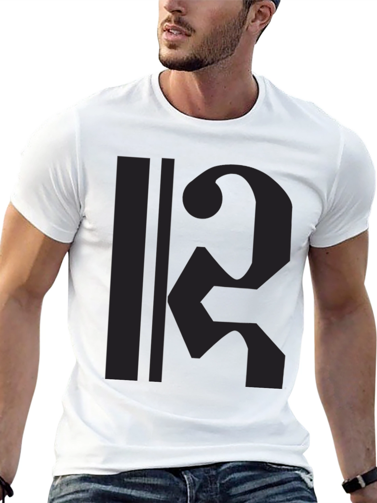 Modern Black Graphic Tee - Abstract Design Shirt