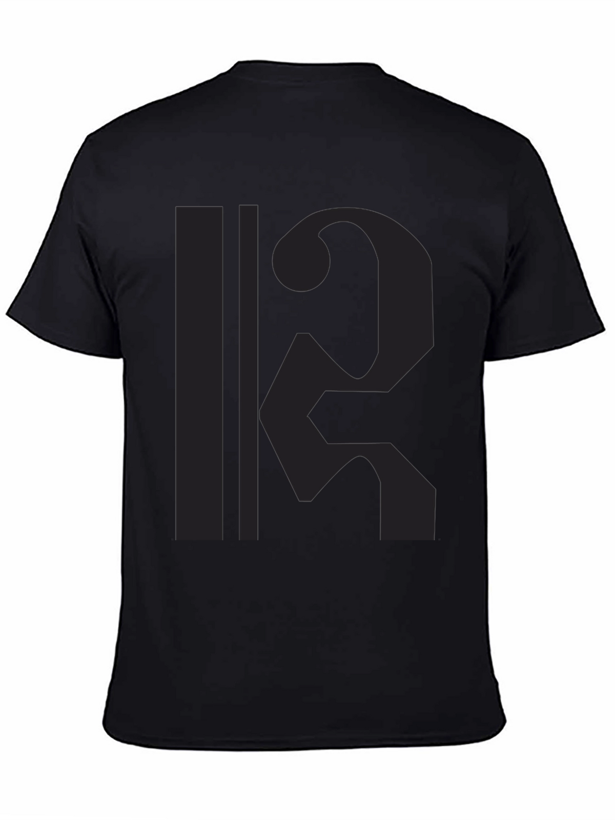 Modern Black Graphic Tee - Abstract Design Shirt