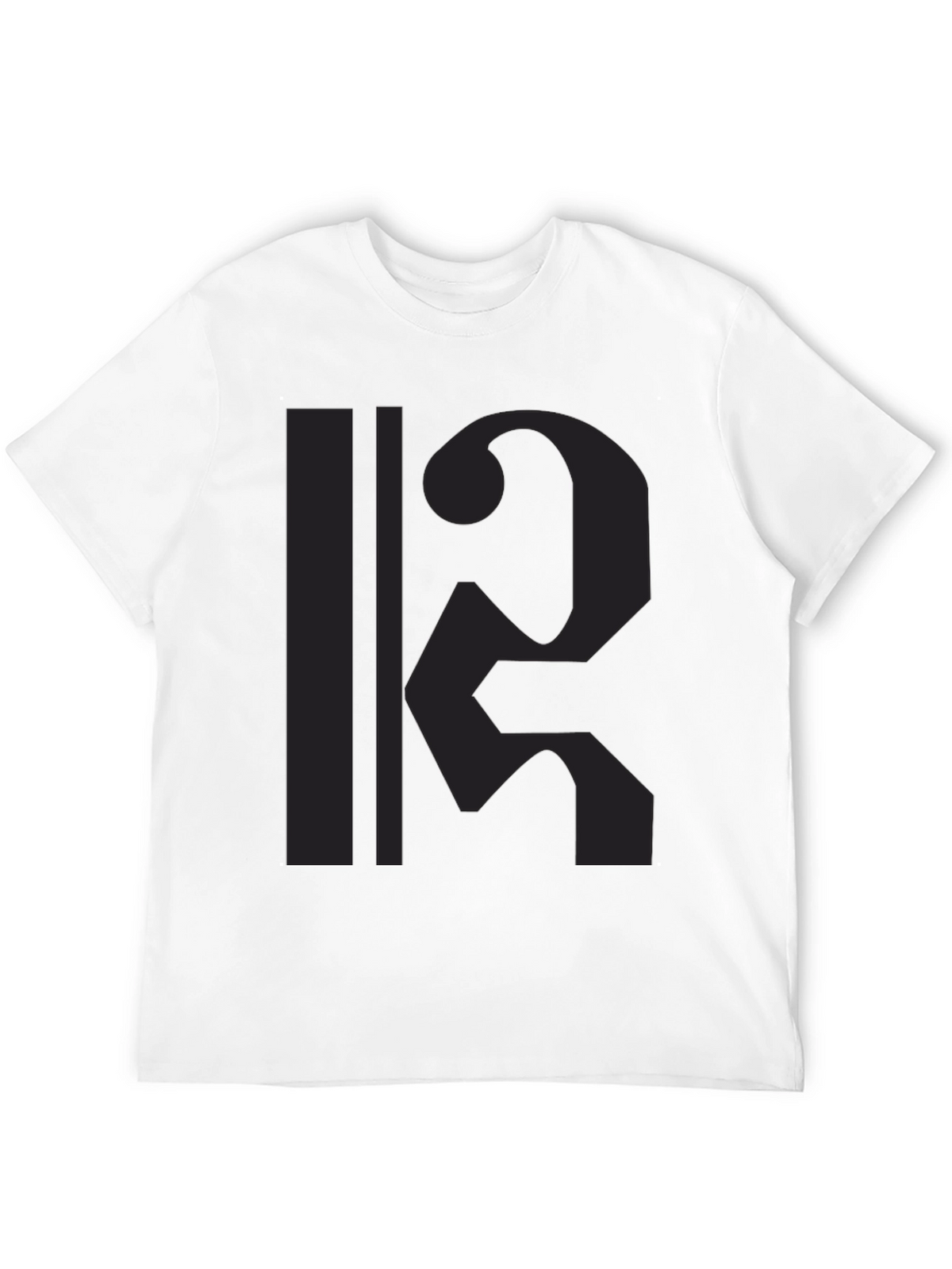 Modern Black Graphic Tee - Abstract Design Shirt