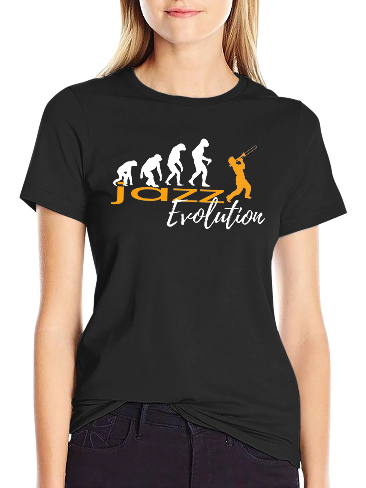 Jazz Evolution Graphic T-Shirt - Black
