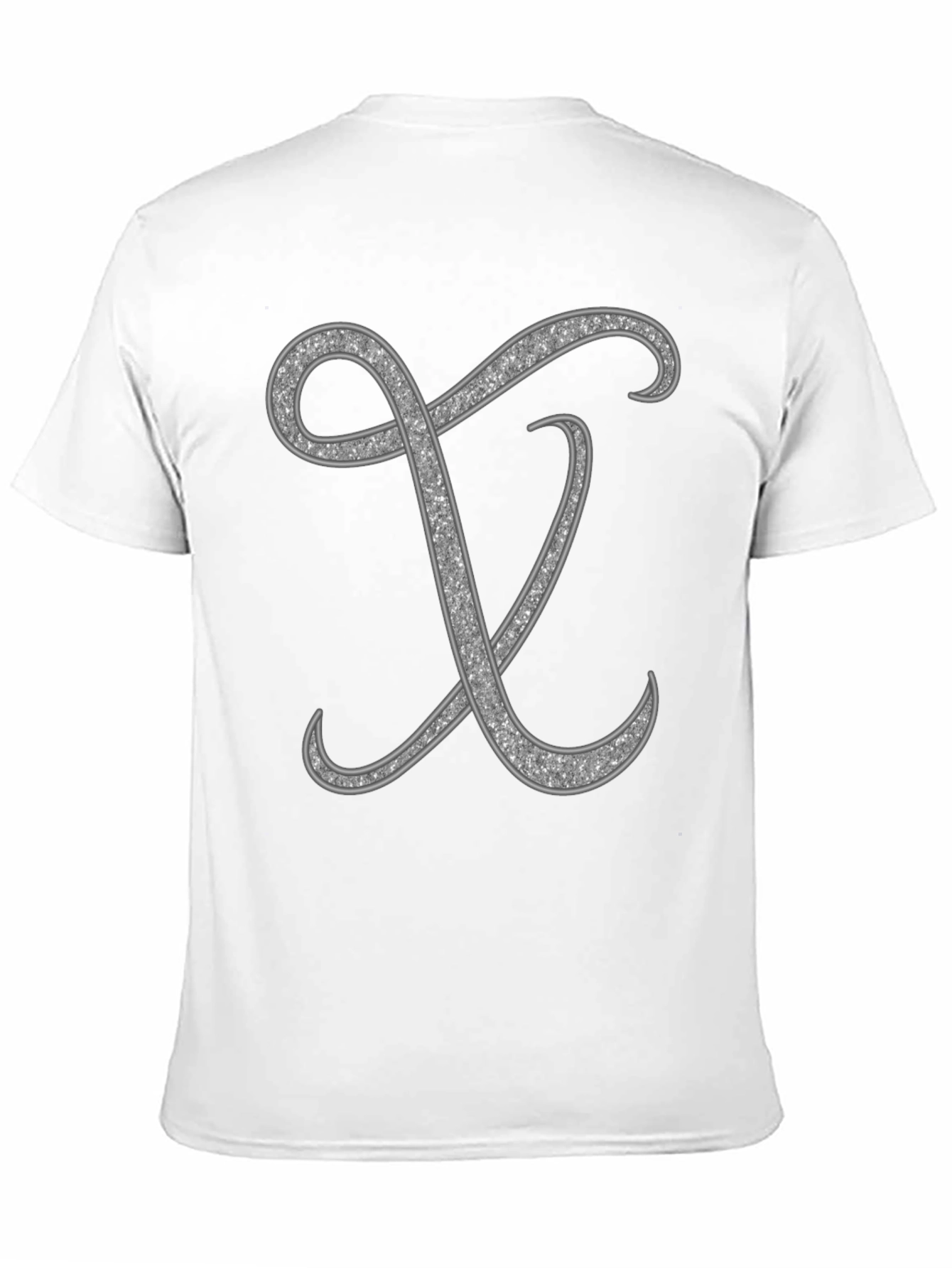 Stylish Black T-Shirt with Silver Letter Design
