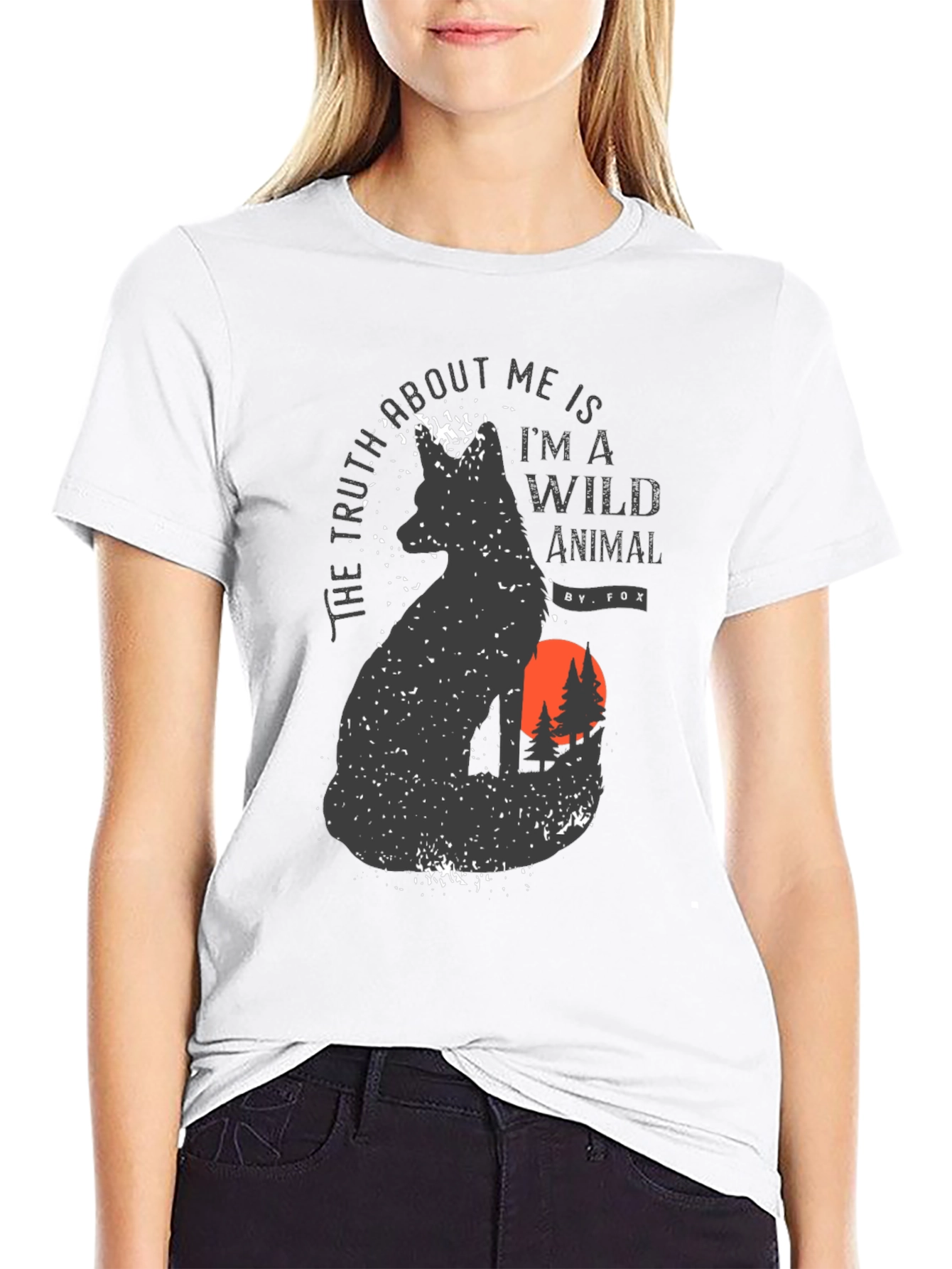 Wild Animal Fox Graphic T-Shirt