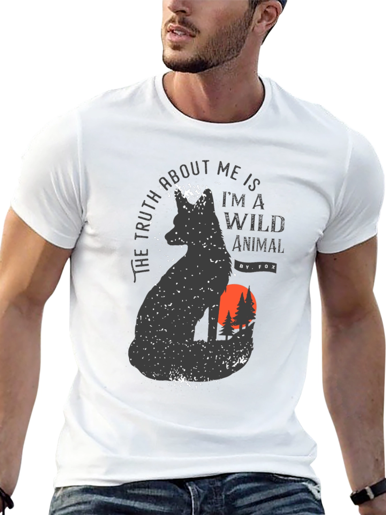 Wild Animal Fox Graphic T-Shirt