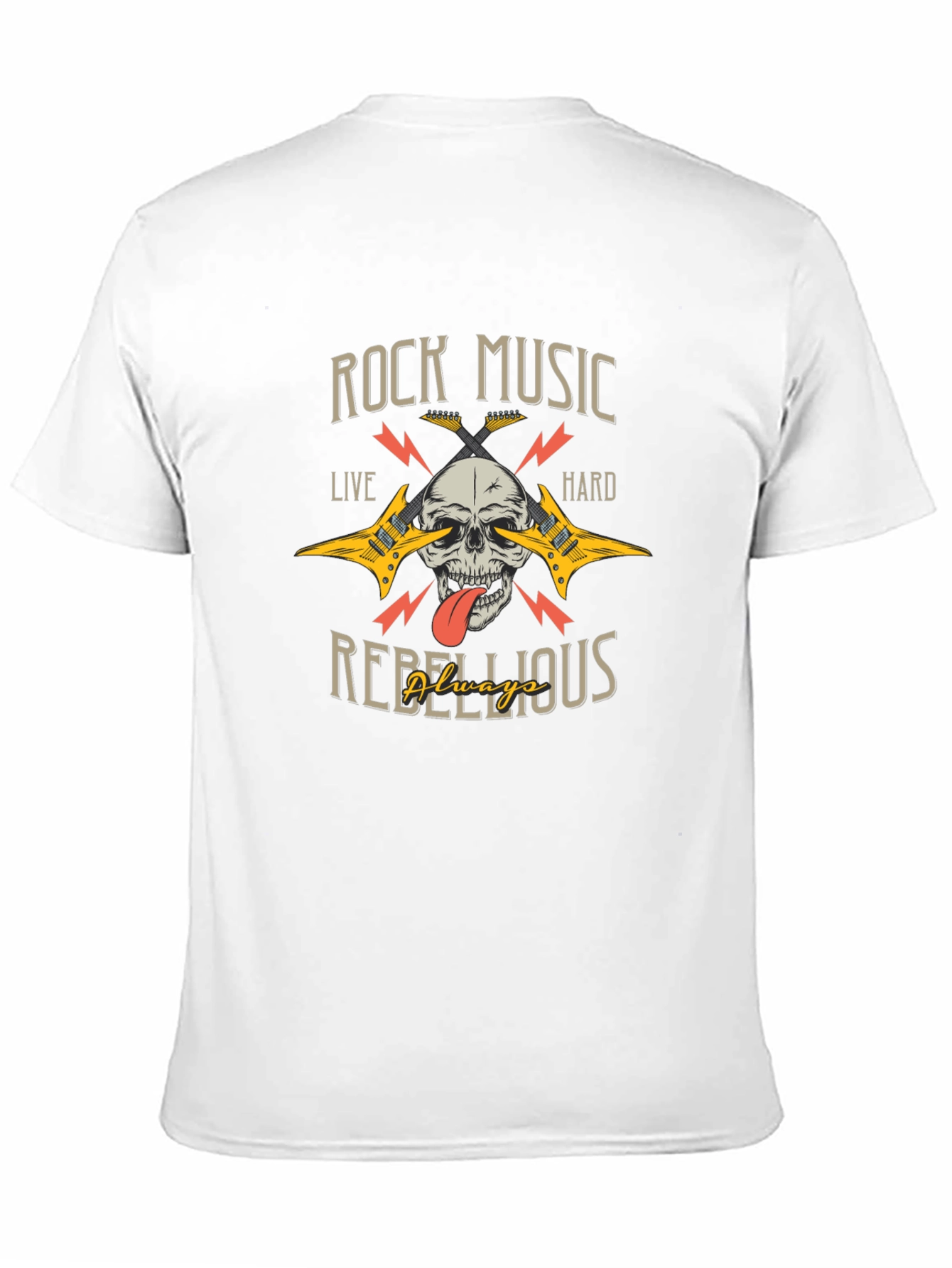 Rock Music Skull Graphic Tee - Rebellious Style
