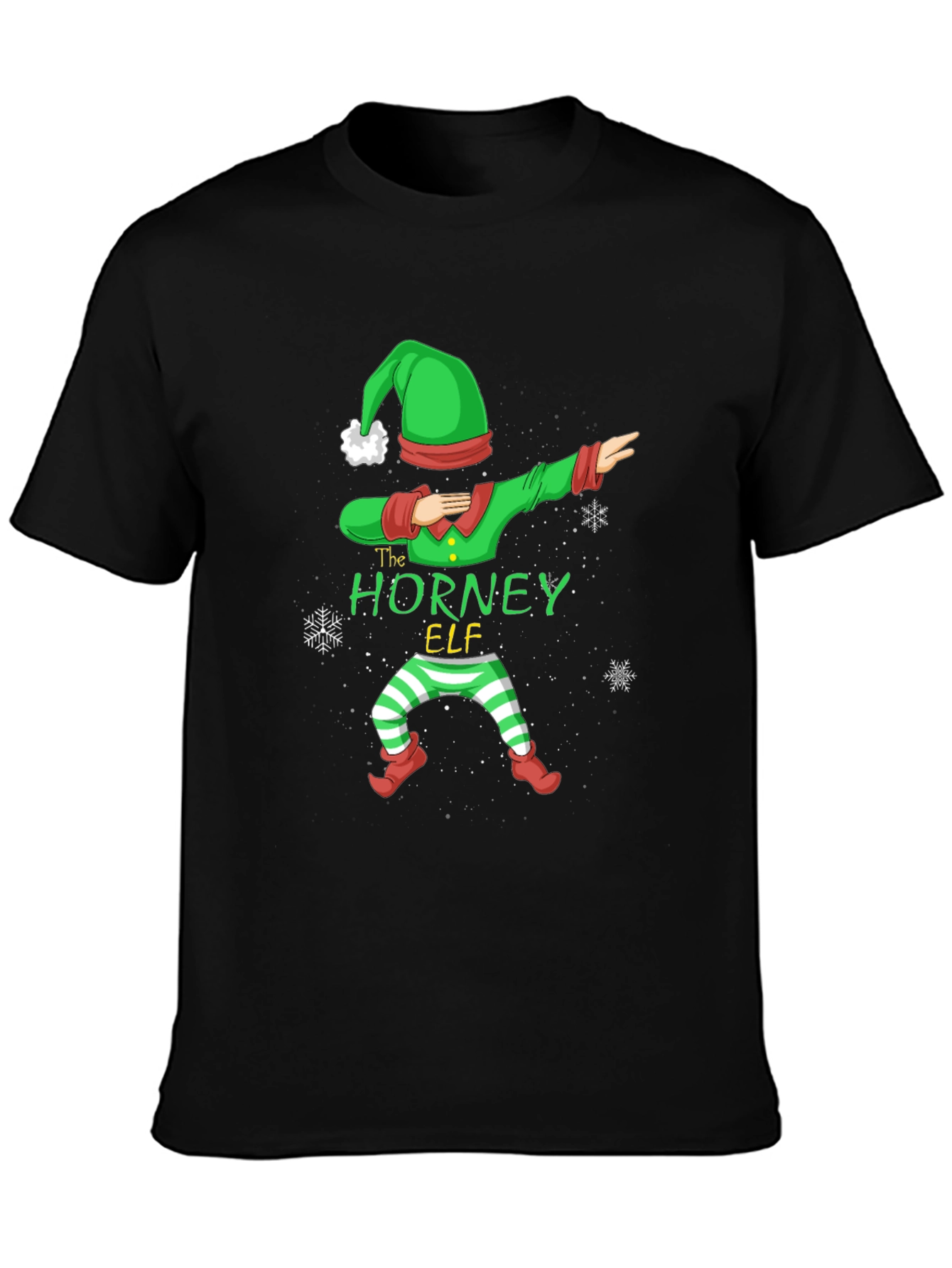 The Horney Elf Christmas Dabbing T-Shirt