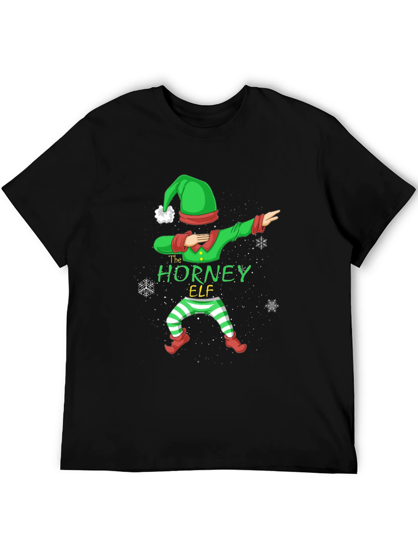 The Horney Elf Christmas Dabbing T-Shirt