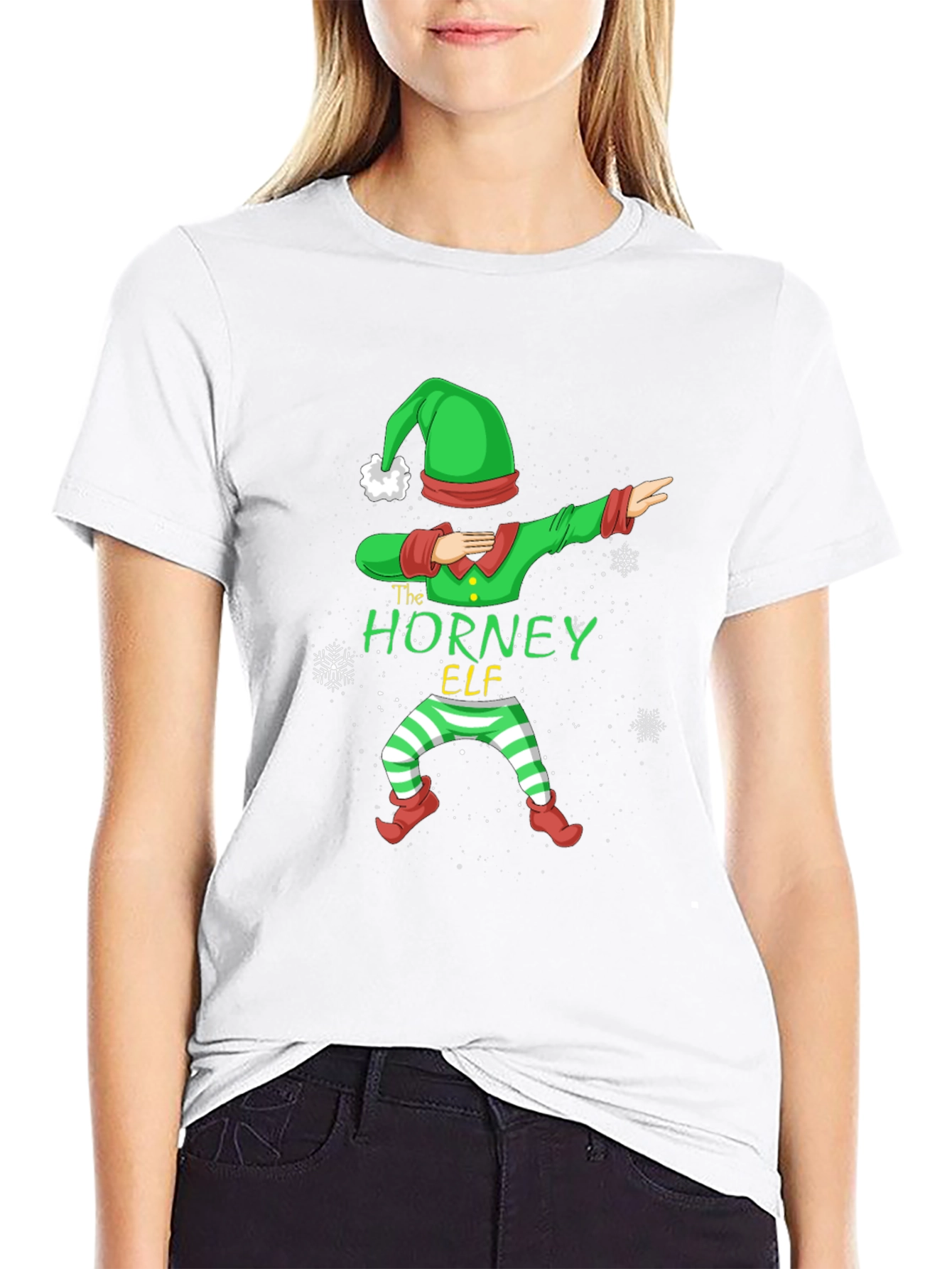 The Horney Elf Christmas Dabbing T-Shirt