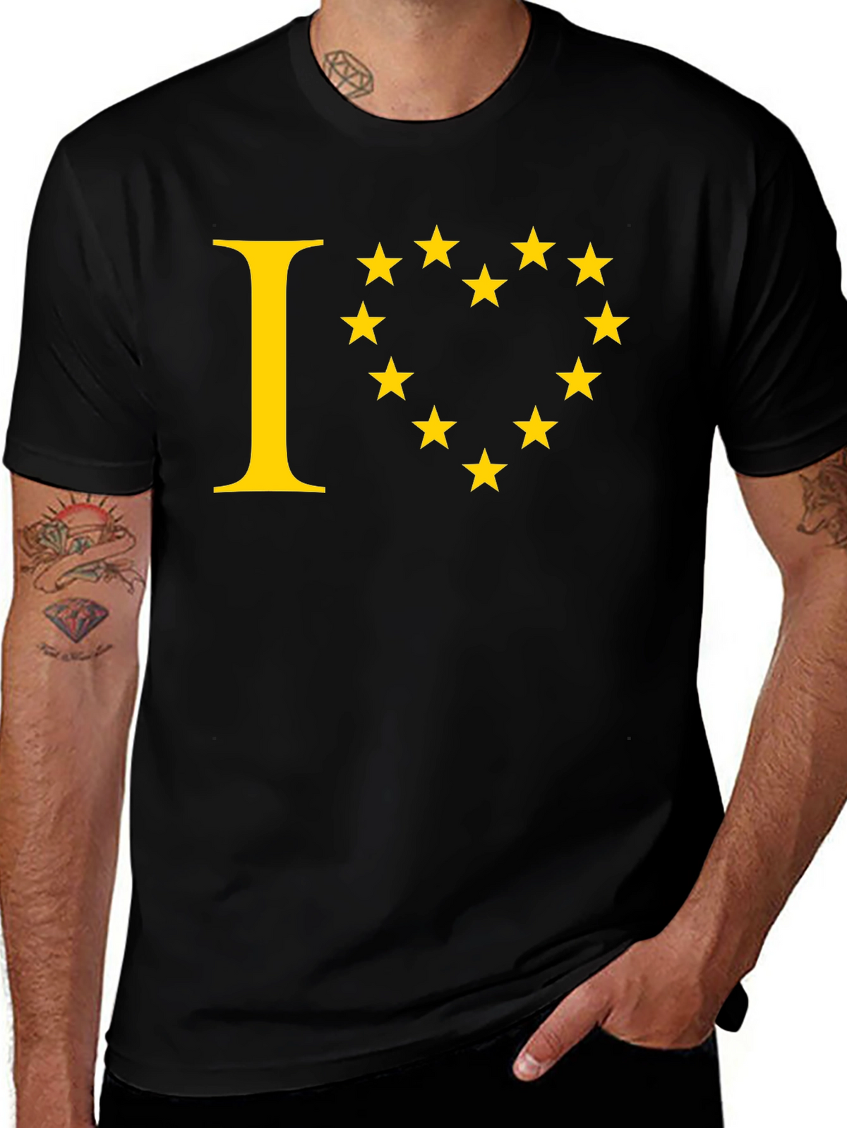 I Heart EU Stars Graphic Tee