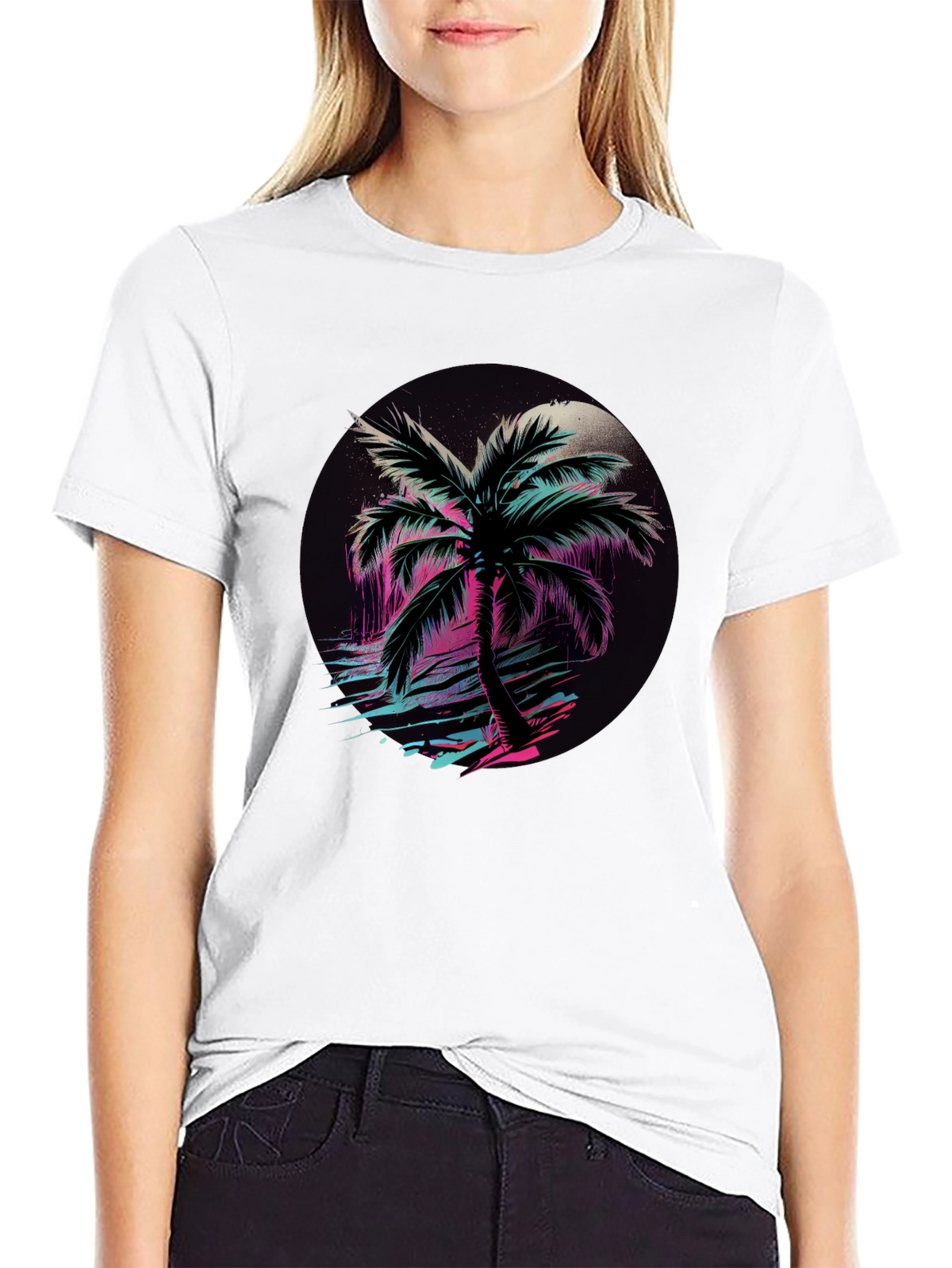 Retro Palm Tree Graphic Tee