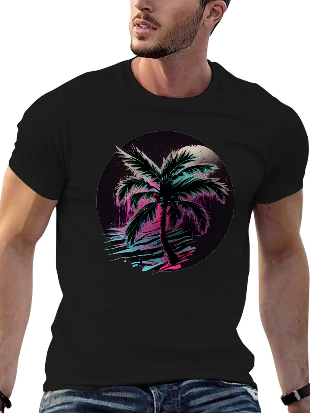Retro Palm Tree Graphic Tee