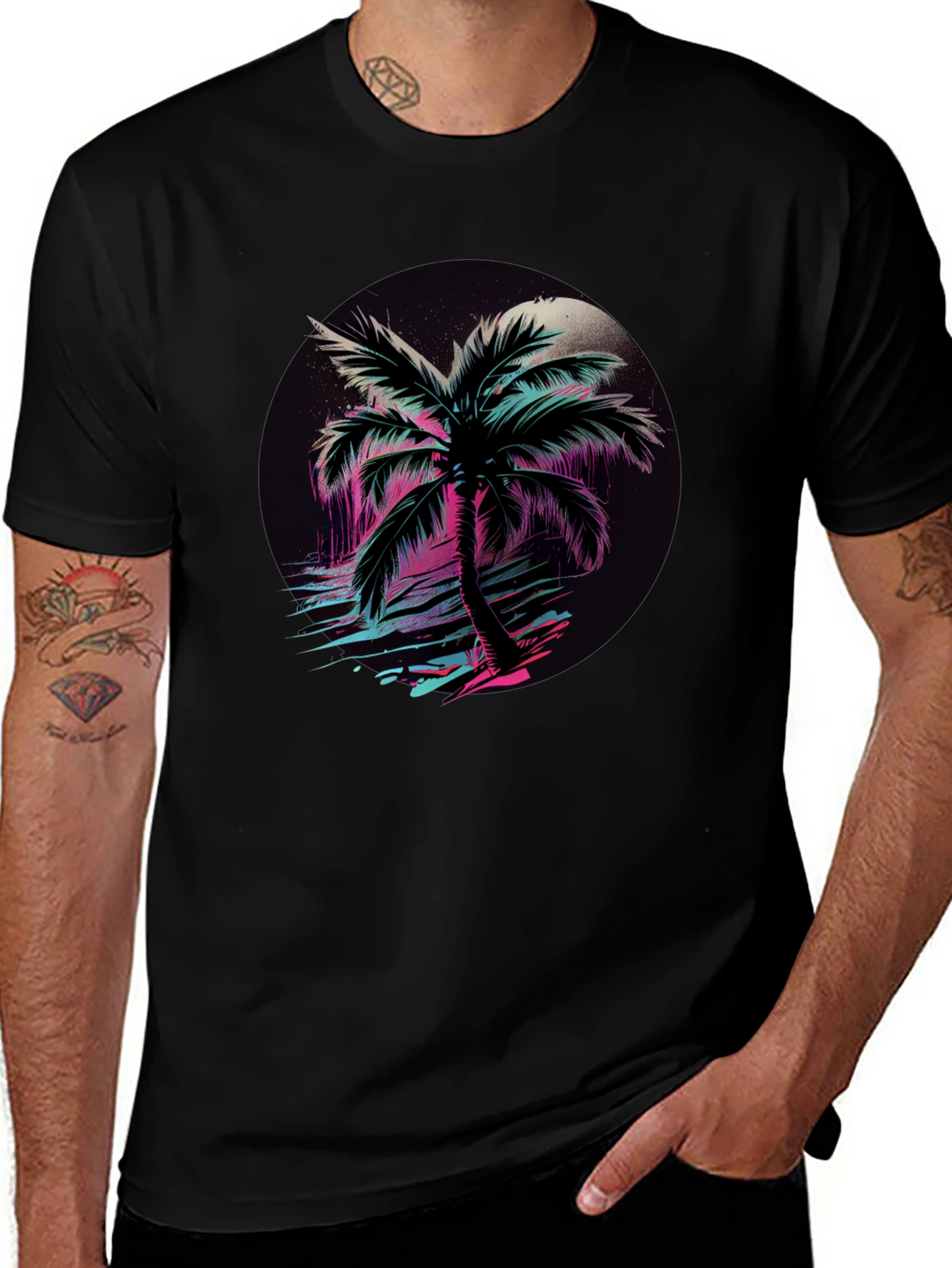 Retro Palm Tree Graphic Tee