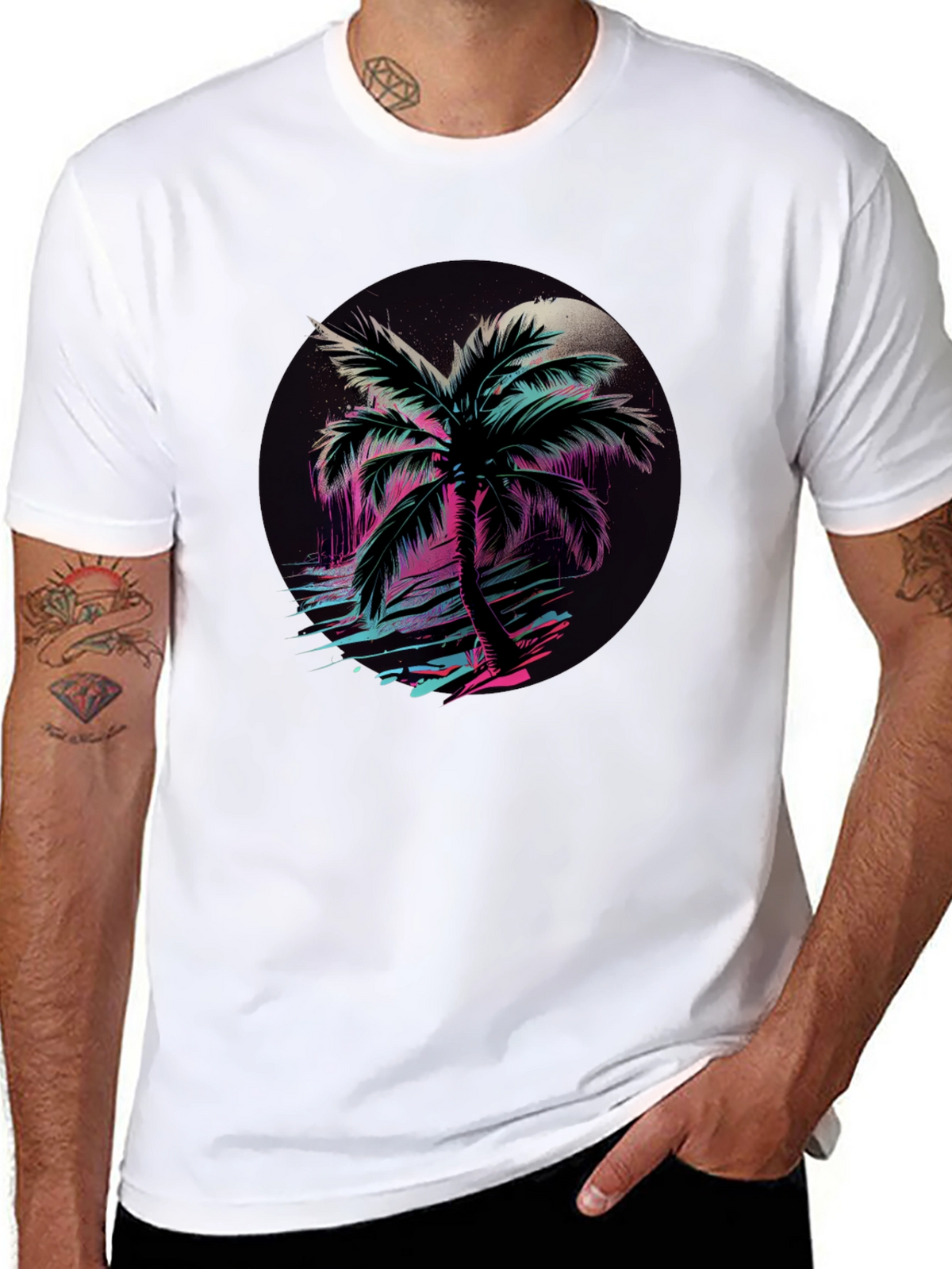 Retro Palm Tree Graphic Tee
