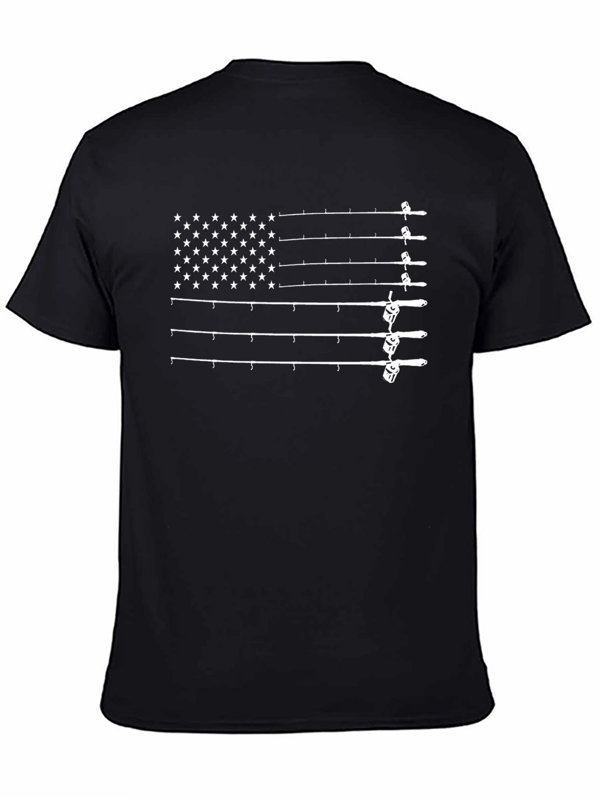 Fishing American Flag T-Shirt
