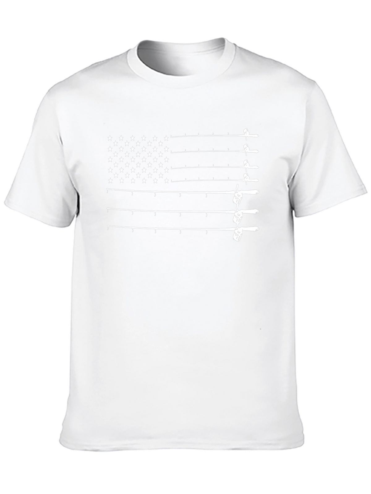 Fishing American Flag T-Shirt