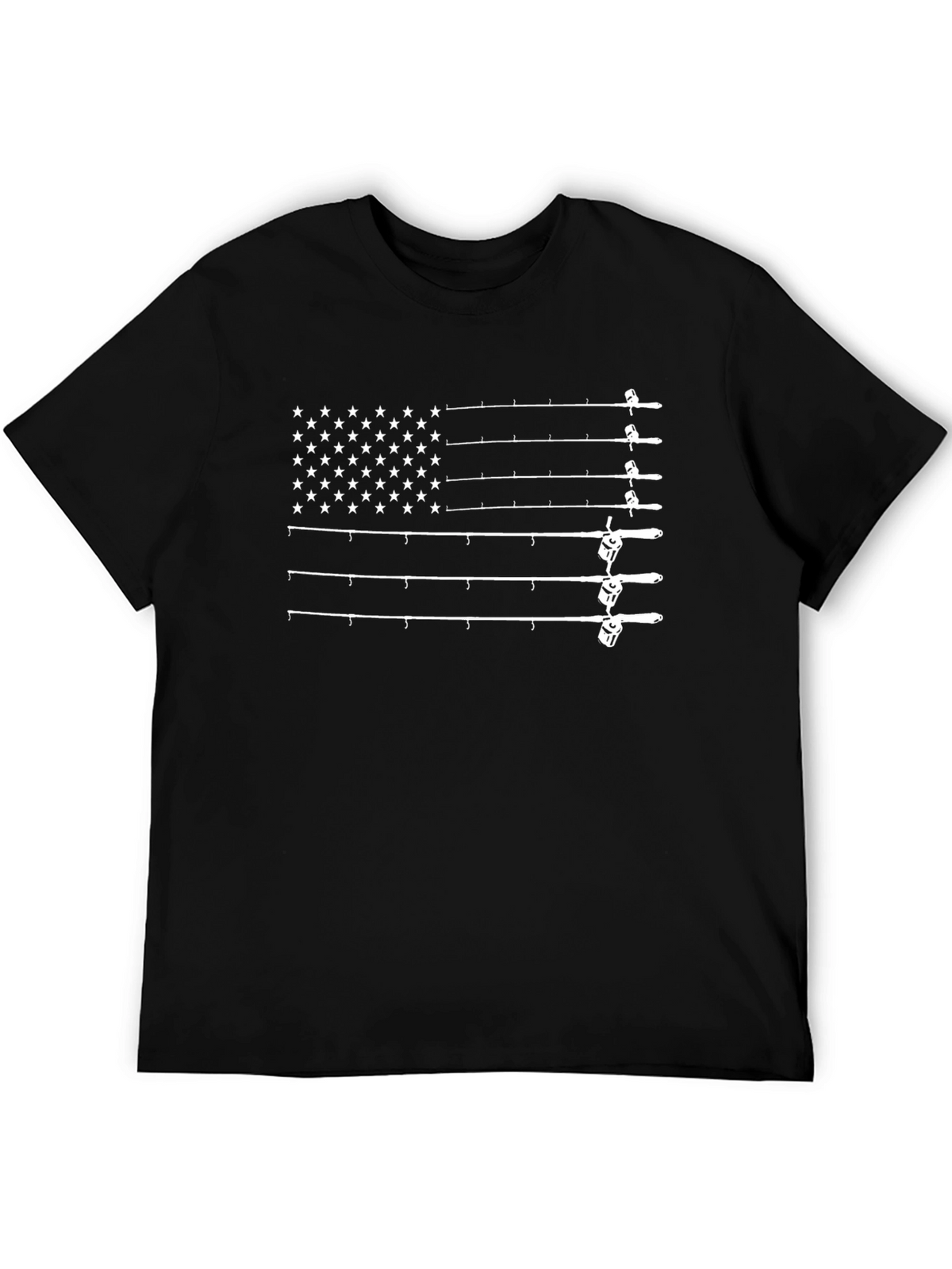 Fishing American Flag T-Shirt