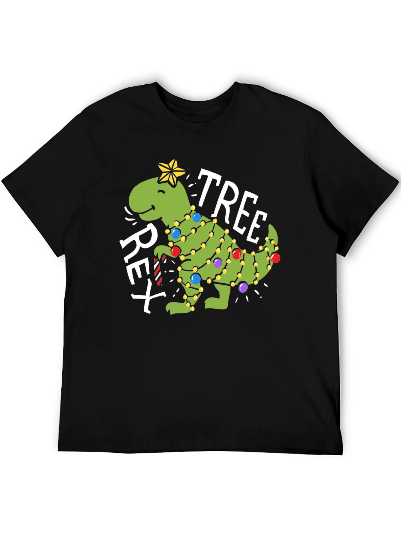 T-Rex Christmas Tree Graphic Tee