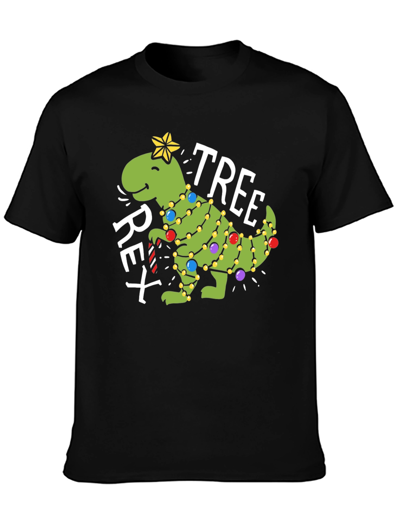 T-Rex Christmas Tree Graphic Tee
