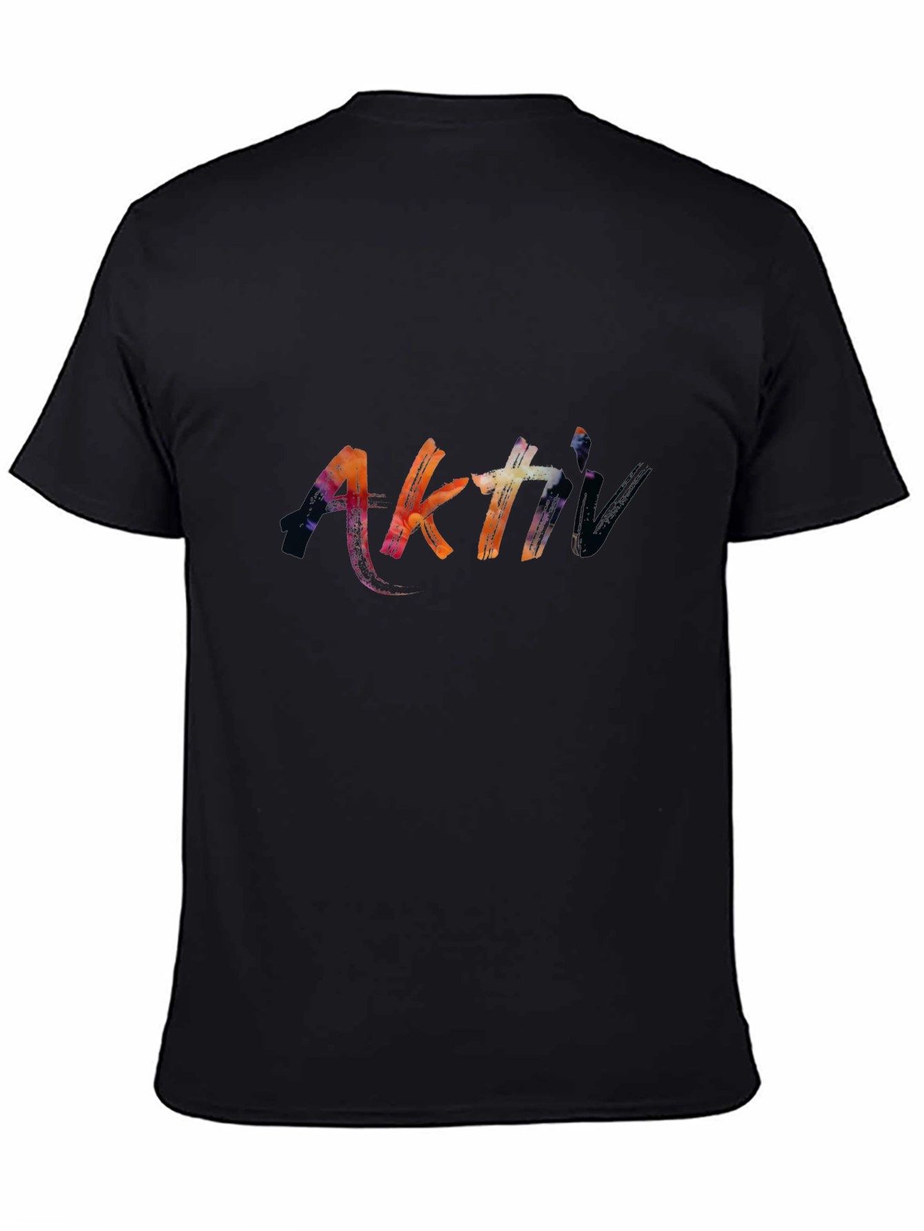 Abstract Aktiv Graphic Print Black T-Shirt