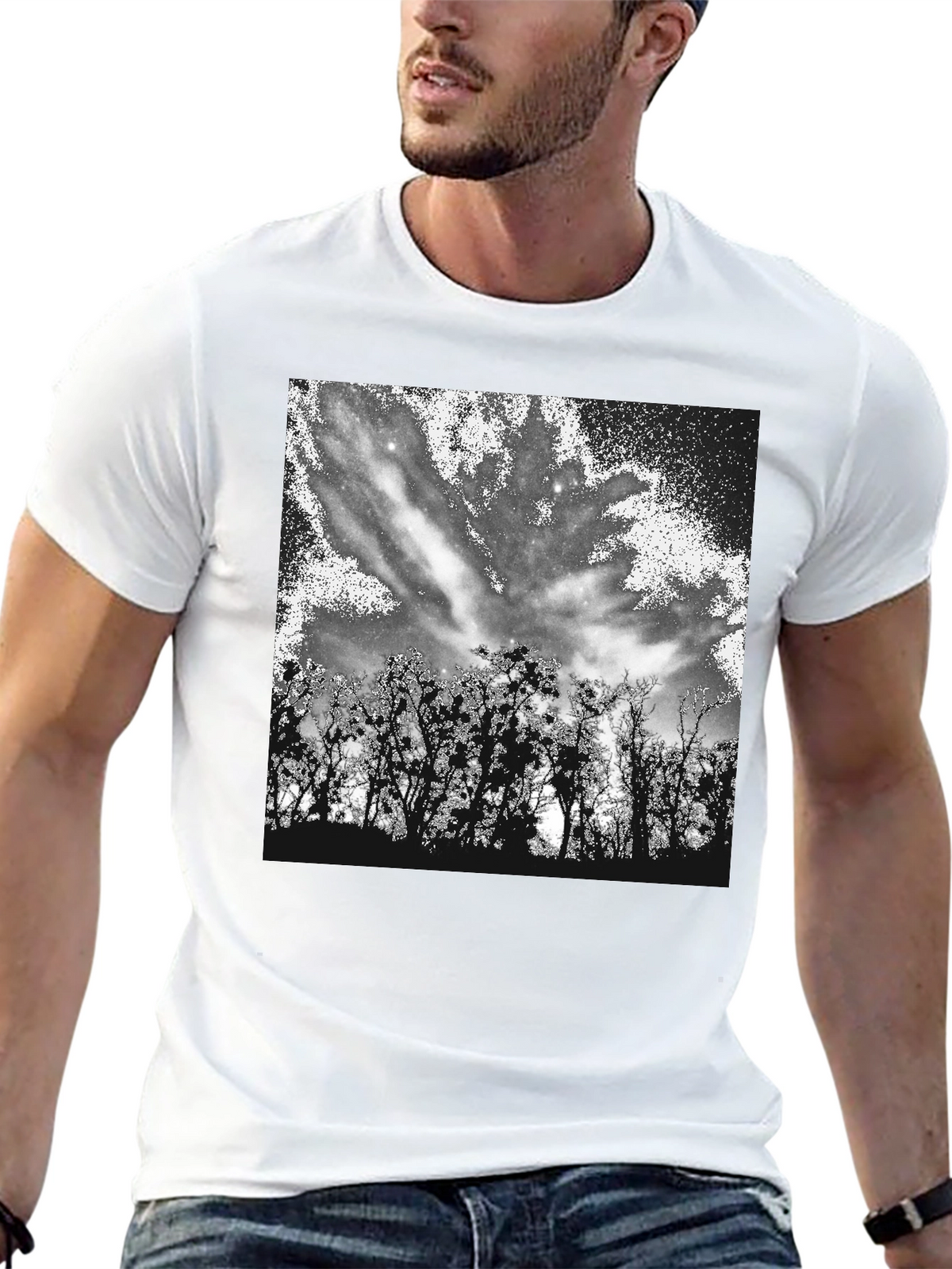 Nature Sky Black T-Shirt