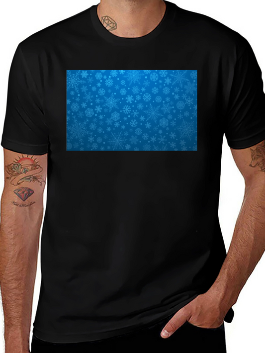 Snowflake Pattern T-Shirt - Festive Holiday Style