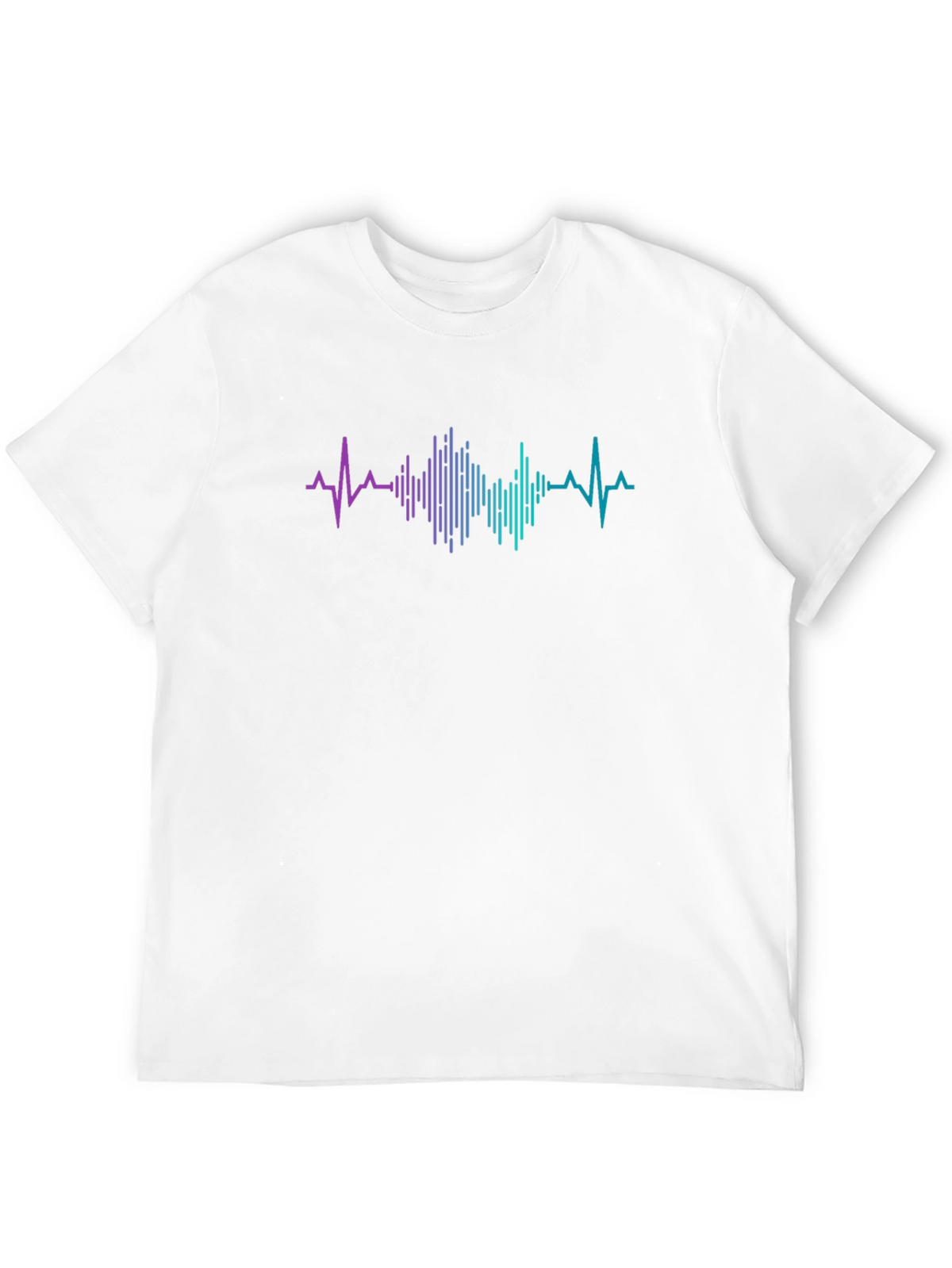 Heartbeat Rhythm Graphic Black T-Shirt