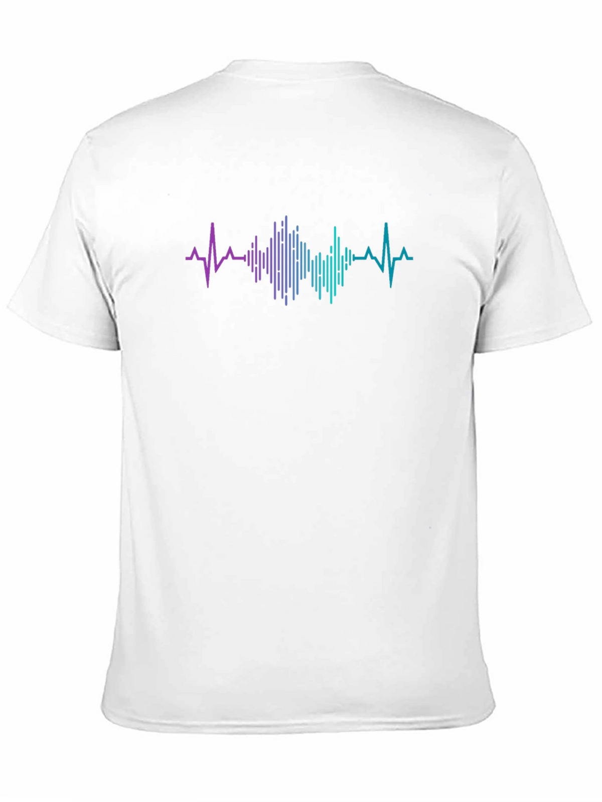 Heartbeat Rhythm Graphic Black T-Shirt