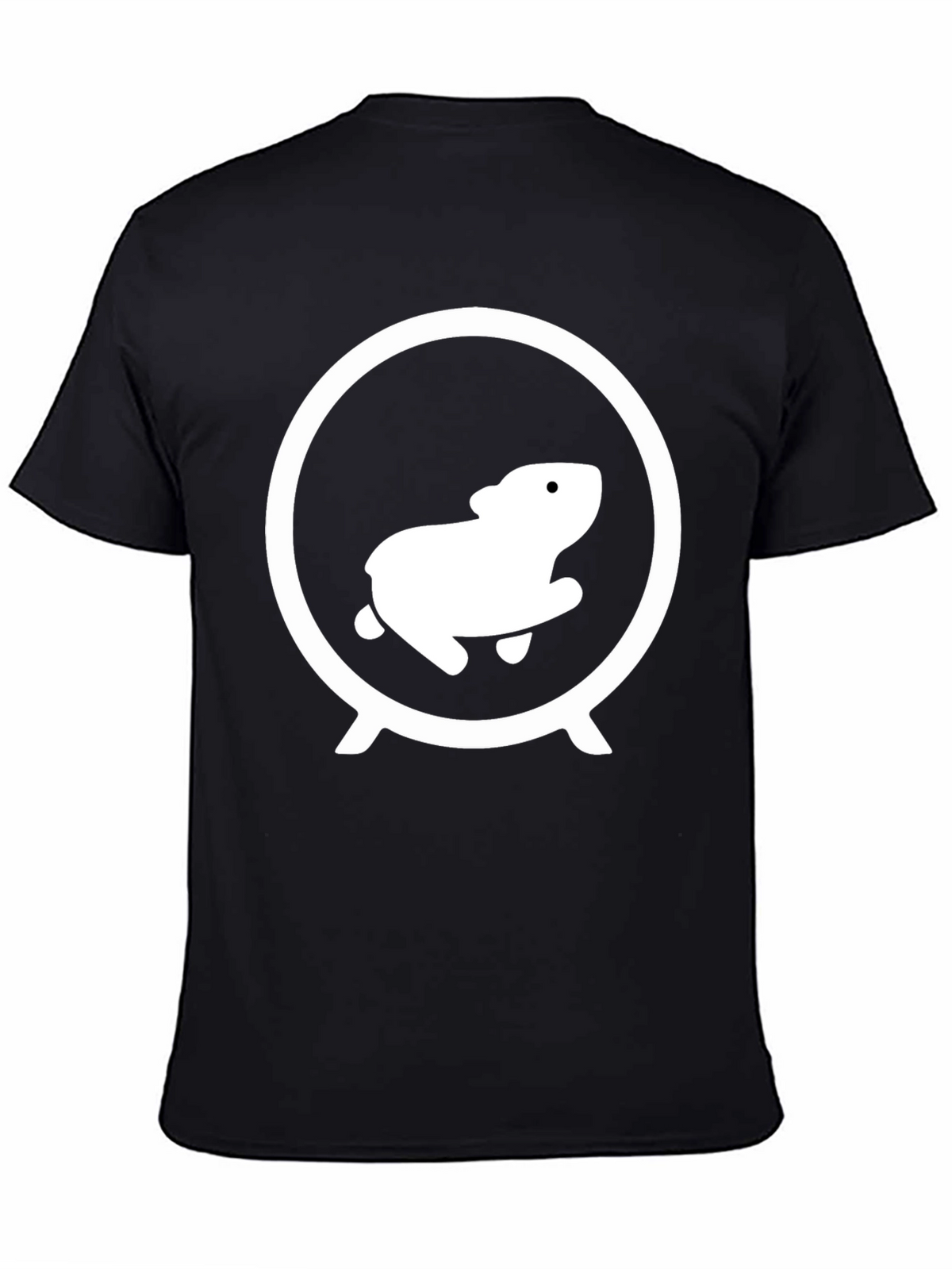 Hamster Wheel Graphic Tee - Black Cotton Shirt