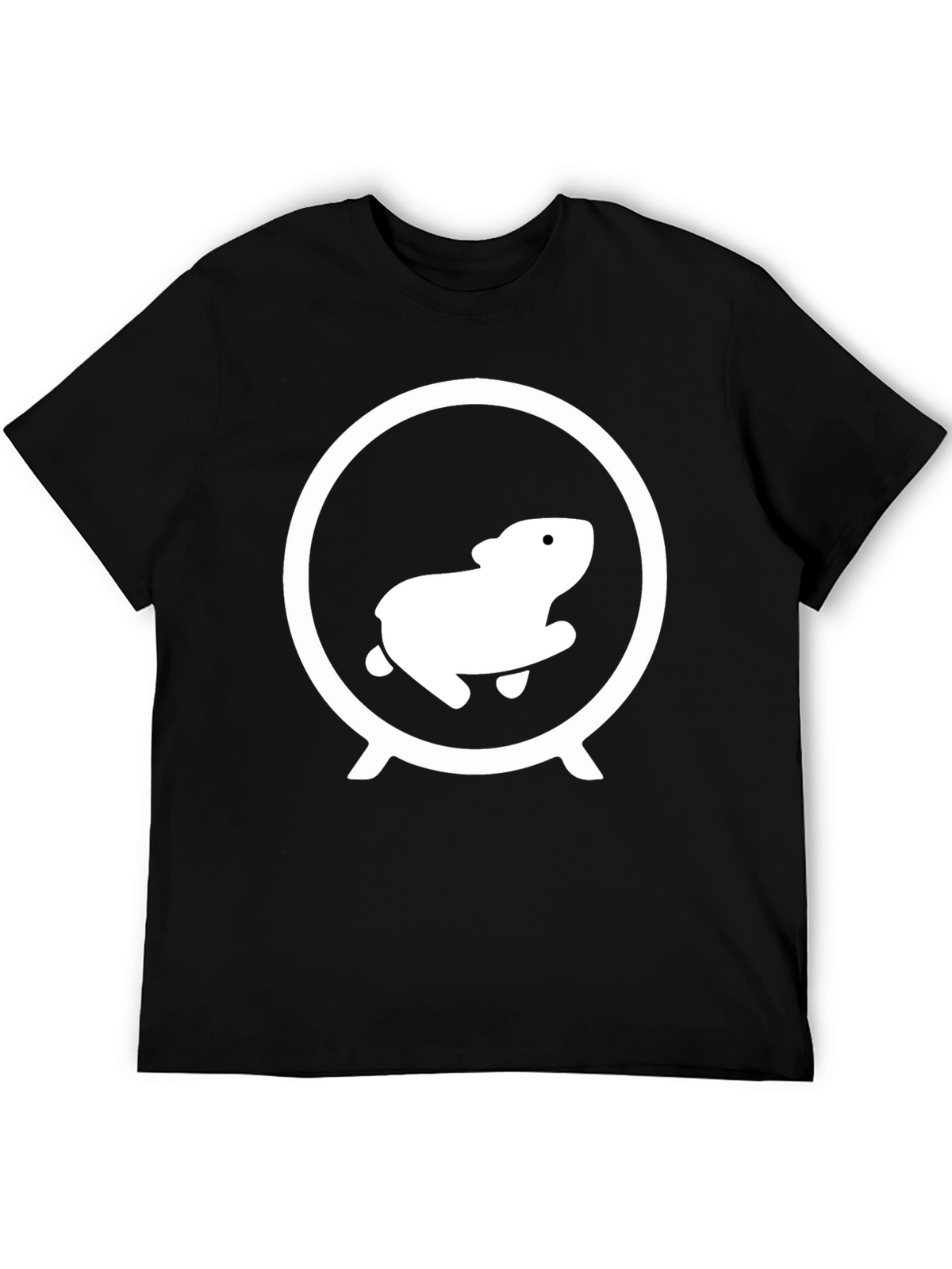 Hamster Wheel Graphic Tee - Black Cotton Shirt