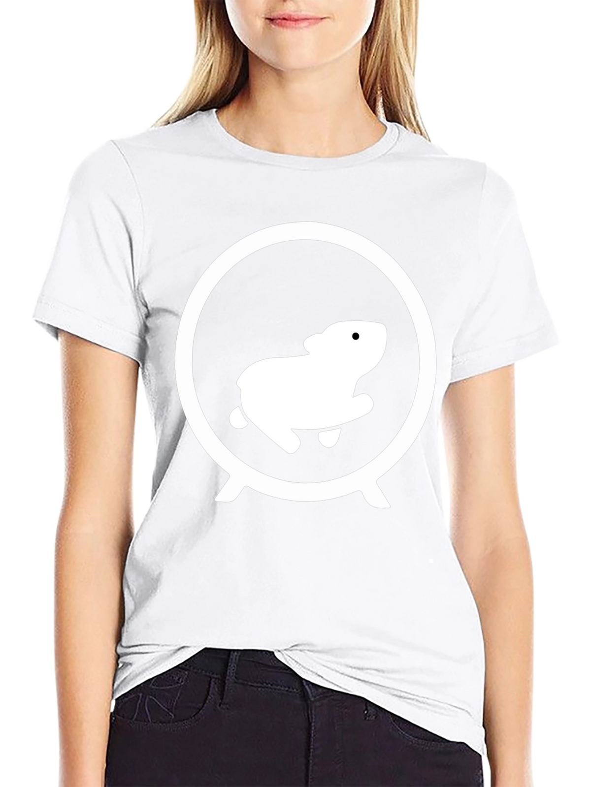 Hamster Wheel Graphic Tee - Black Cotton Shirt