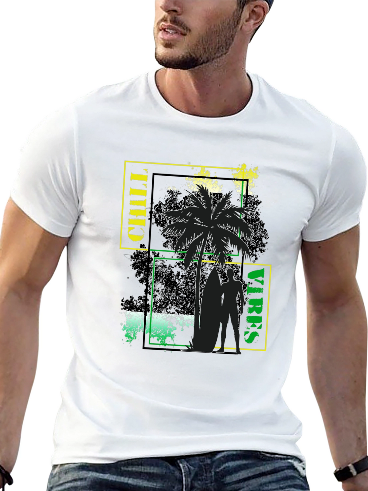 Chill Vibes Graphic Print T-Shirt - Casual Comfort