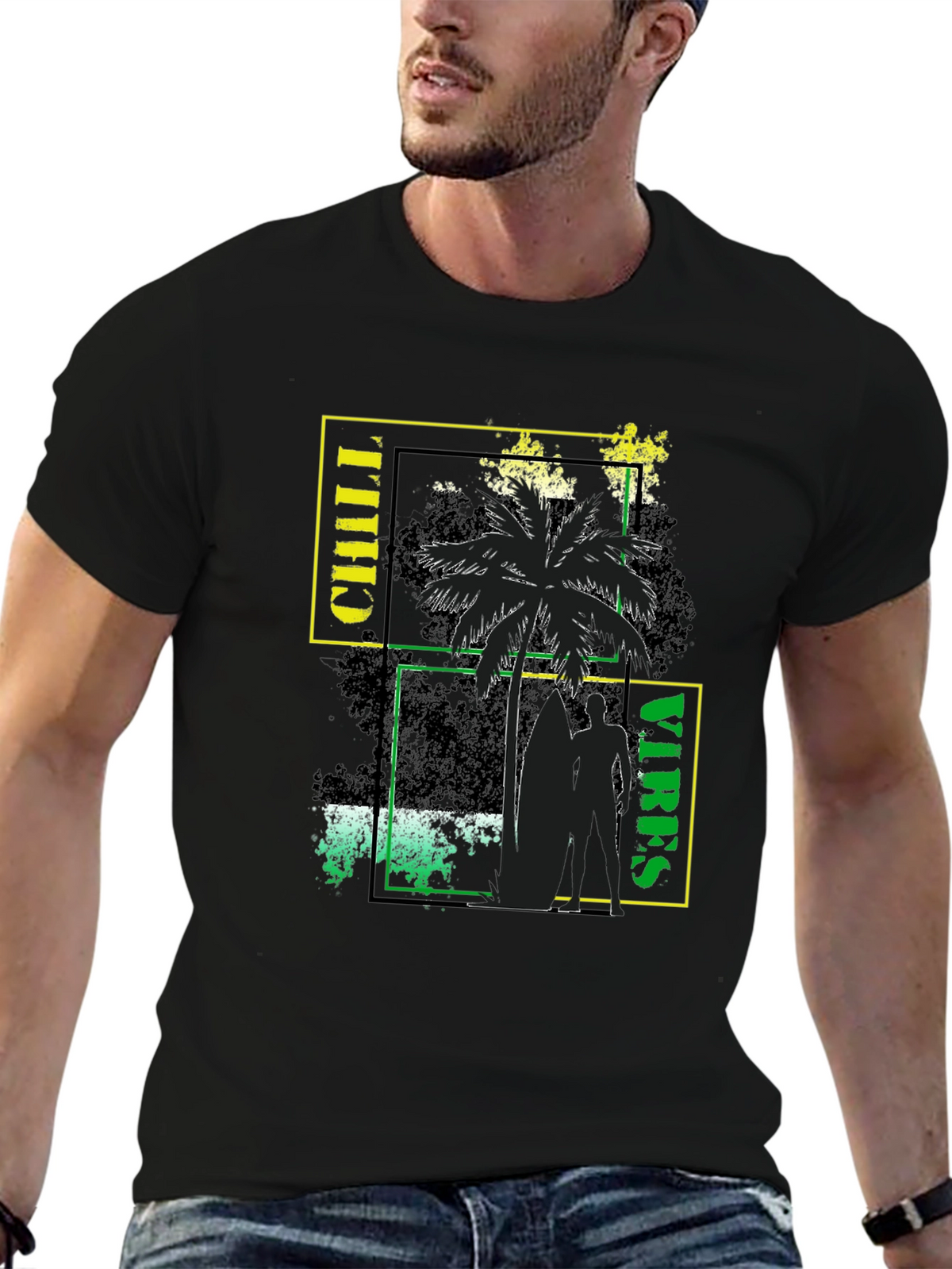 Chill Vibes Graphic Print T-Shirt - Casual Comfort