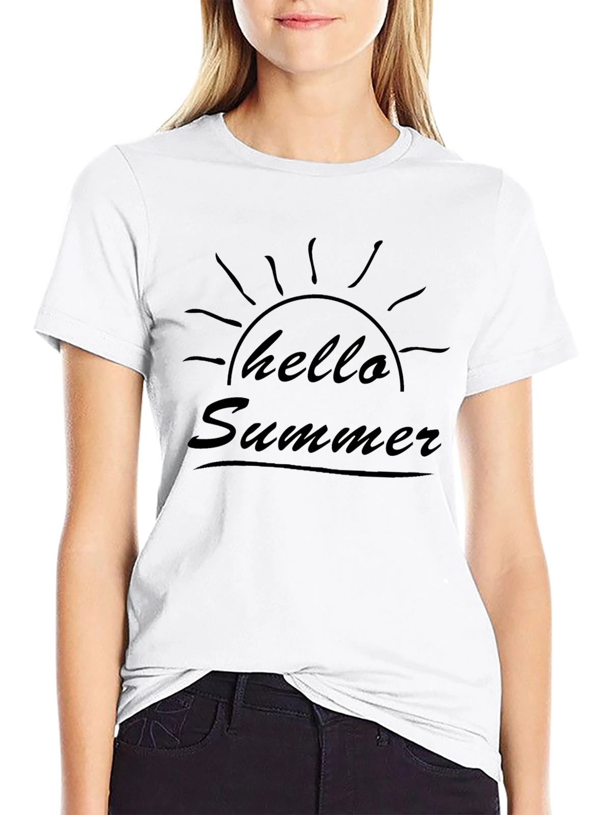 Hello Summer Graphic Tee - Black