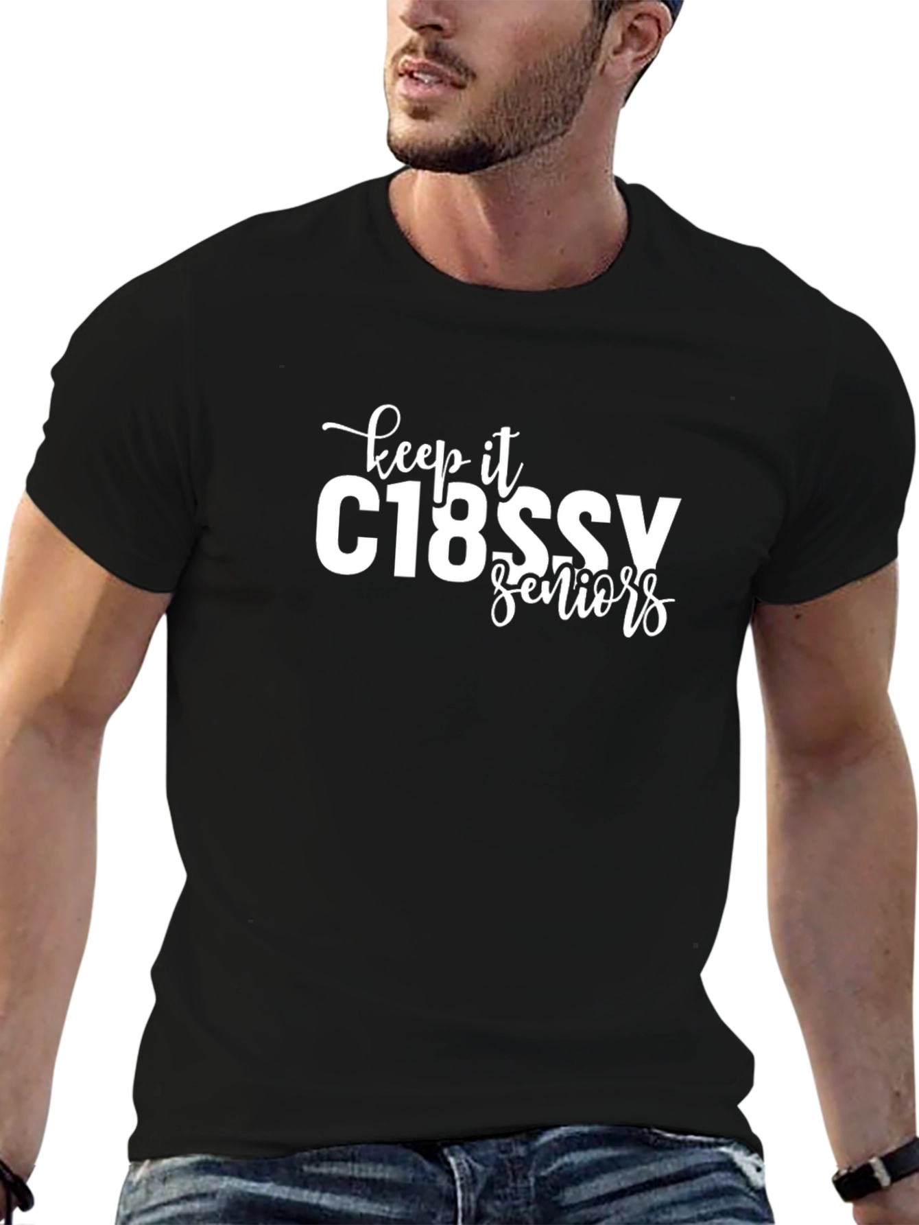 C18SSV Seniors T-Shirt - Black Crew Neck