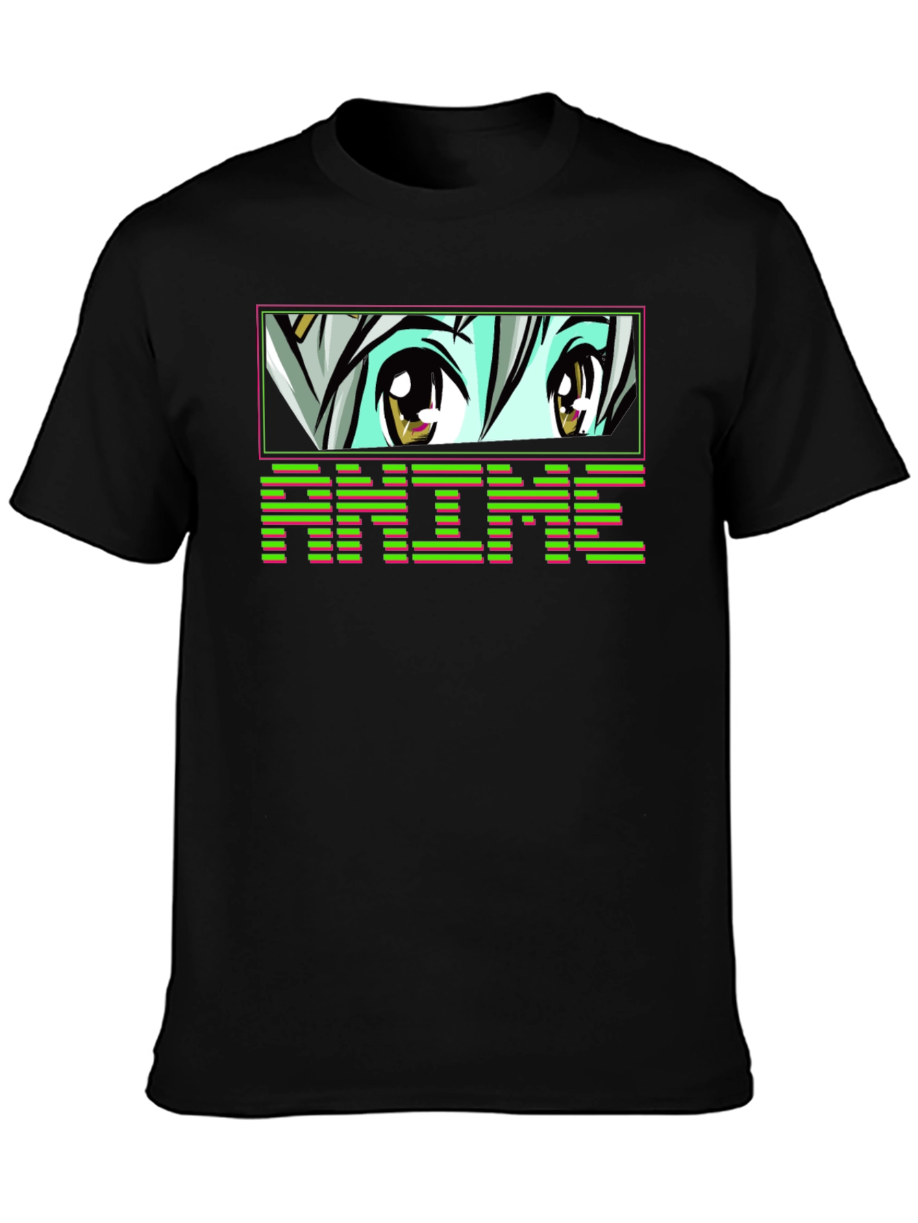 Anime Eyes Black T-Shirt