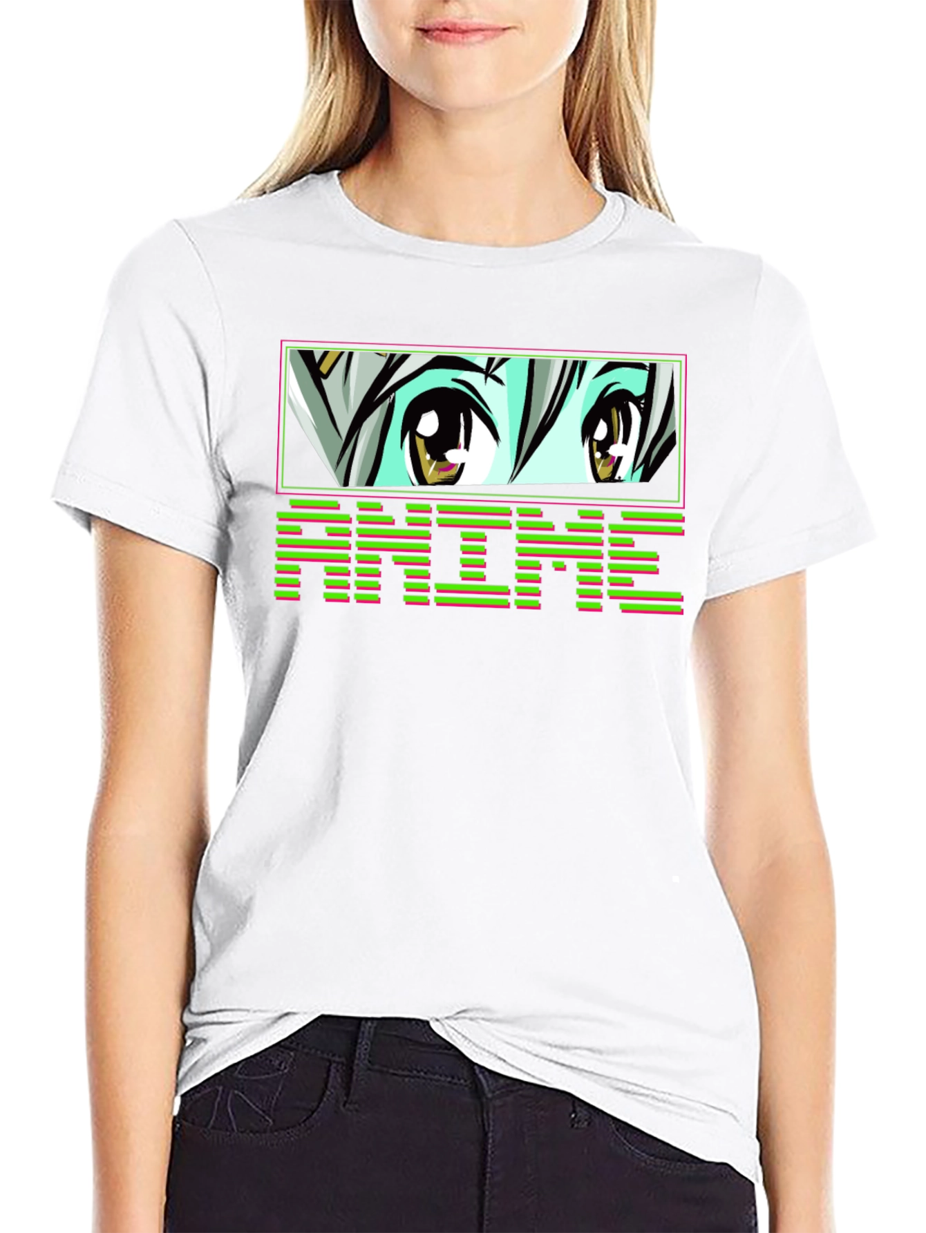 Anime Eyes Black T-Shirt