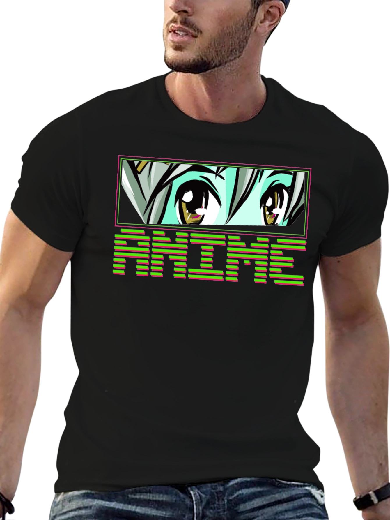 Anime Eyes Black T-Shirt