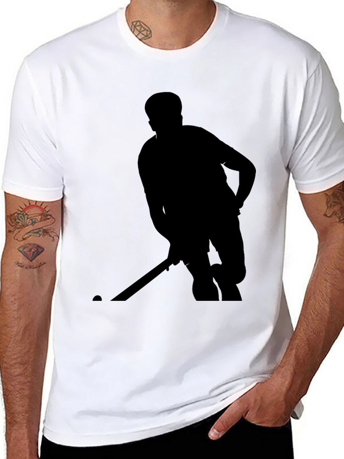 Hockey Player Silhouette T-Shirt