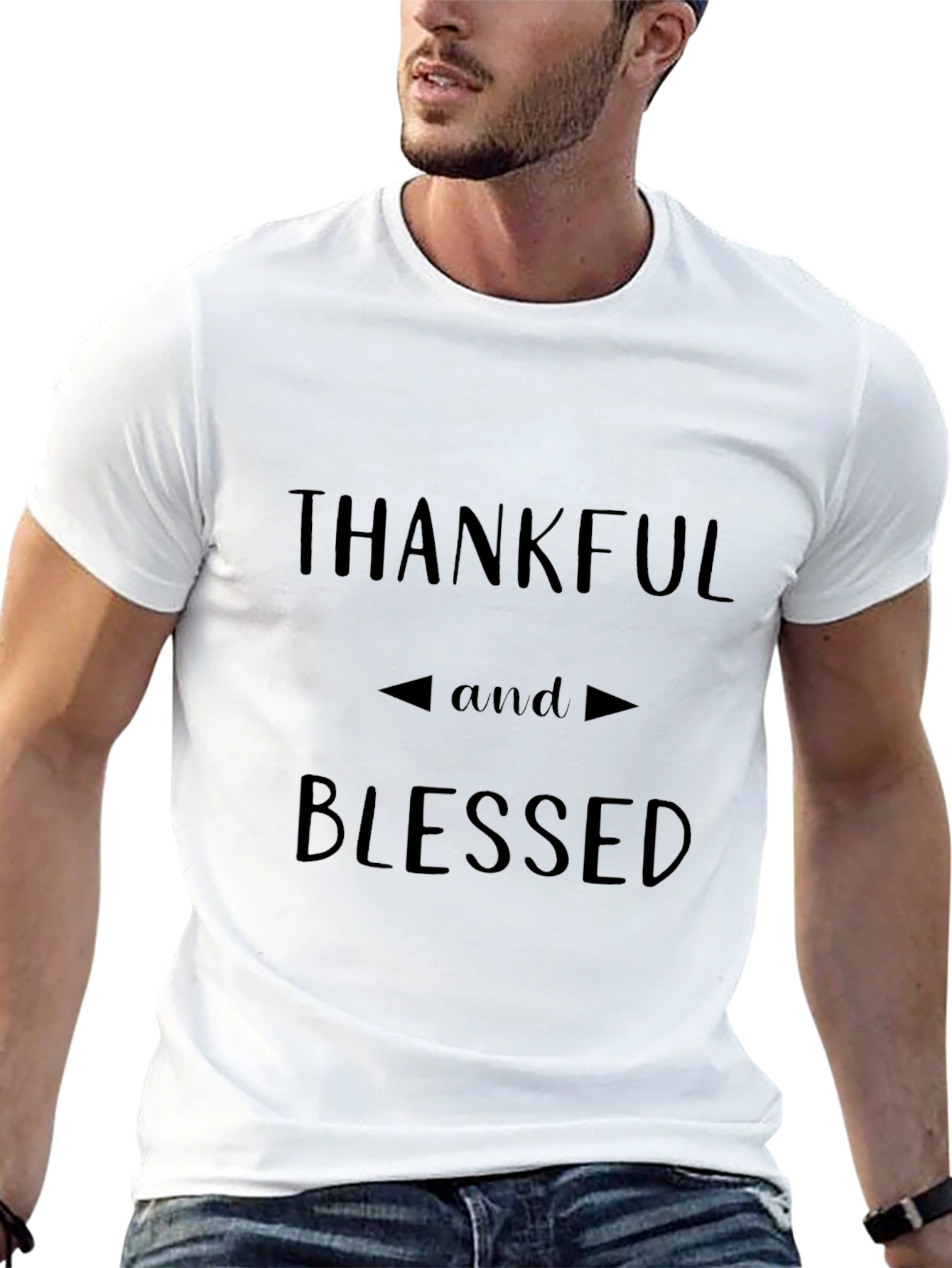 Thankful & Blessed Black T-Shirt