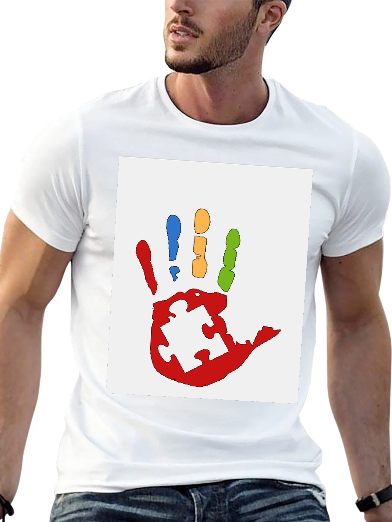 Autism Awareness Handprint Graphic Tee
