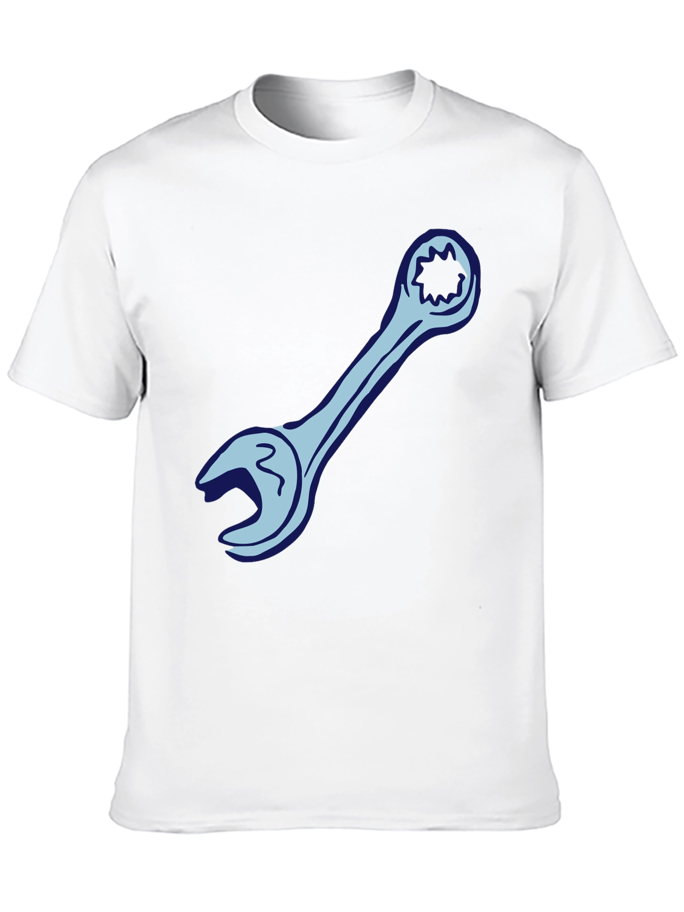 Wrench Graphic Tee - Black Cotton Mechanic Shirt