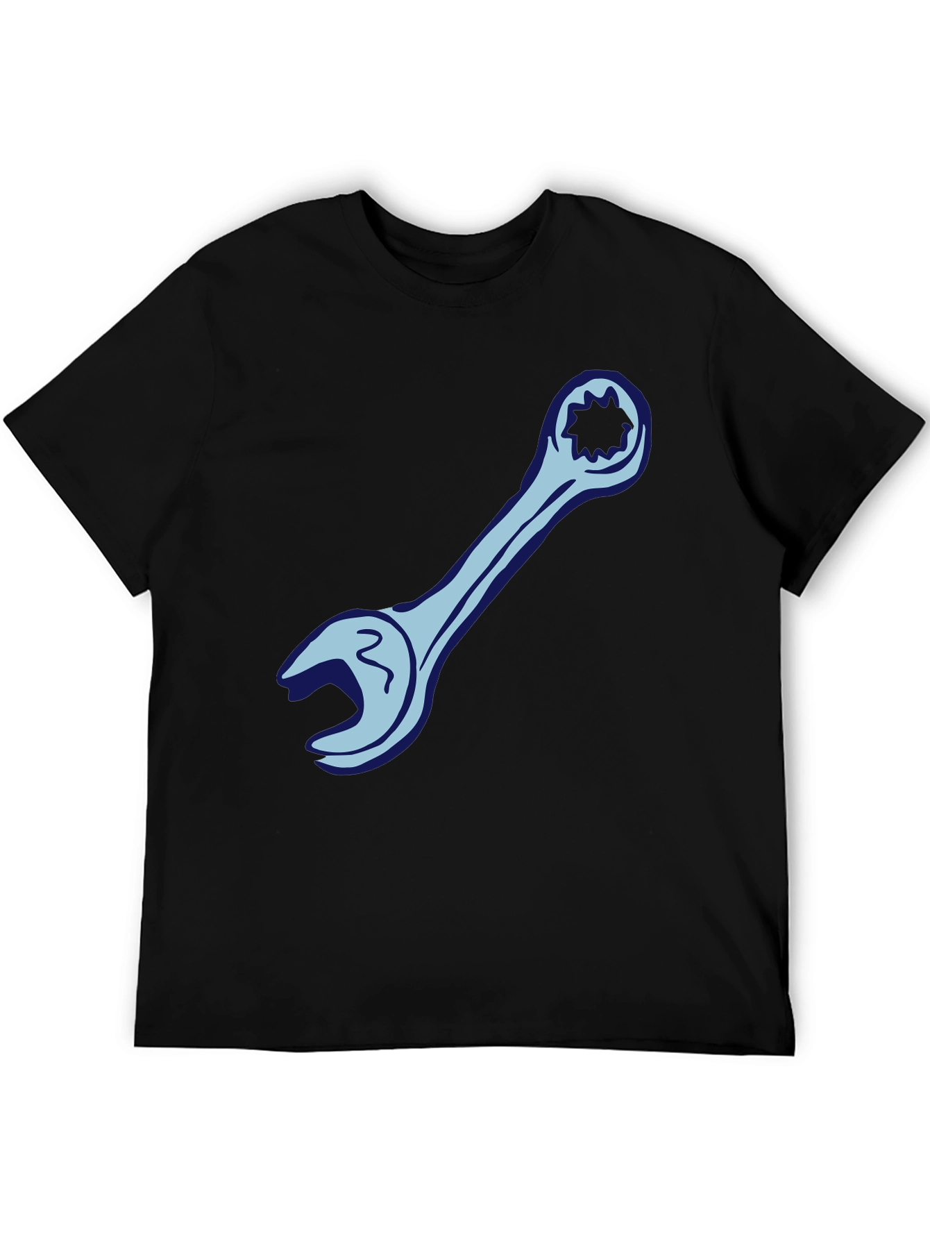 Wrench Graphic Tee - Black Cotton Mechanic Shirt
