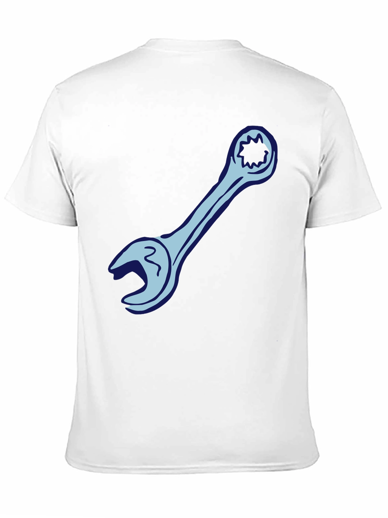 Wrench Graphic Tee - Black Cotton Mechanic Shirt