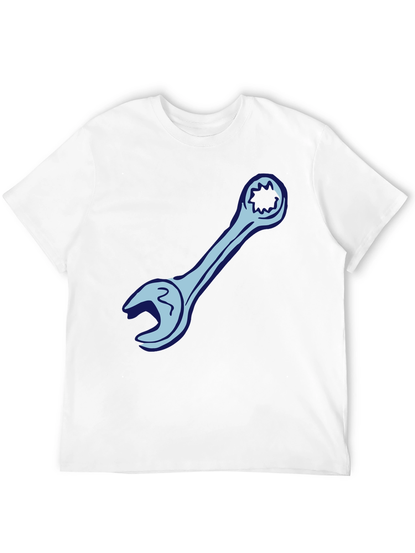 Wrench Graphic Tee - Black Cotton Mechanic Shirt