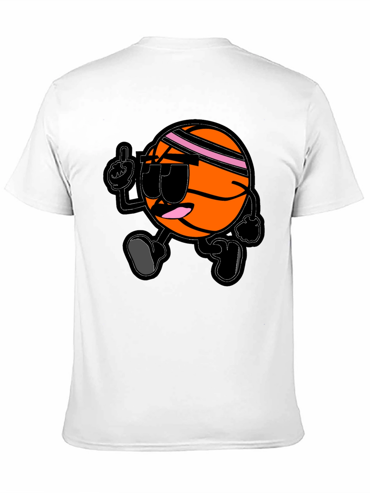 Cool Basketball Cartoon Black T-Shirt
